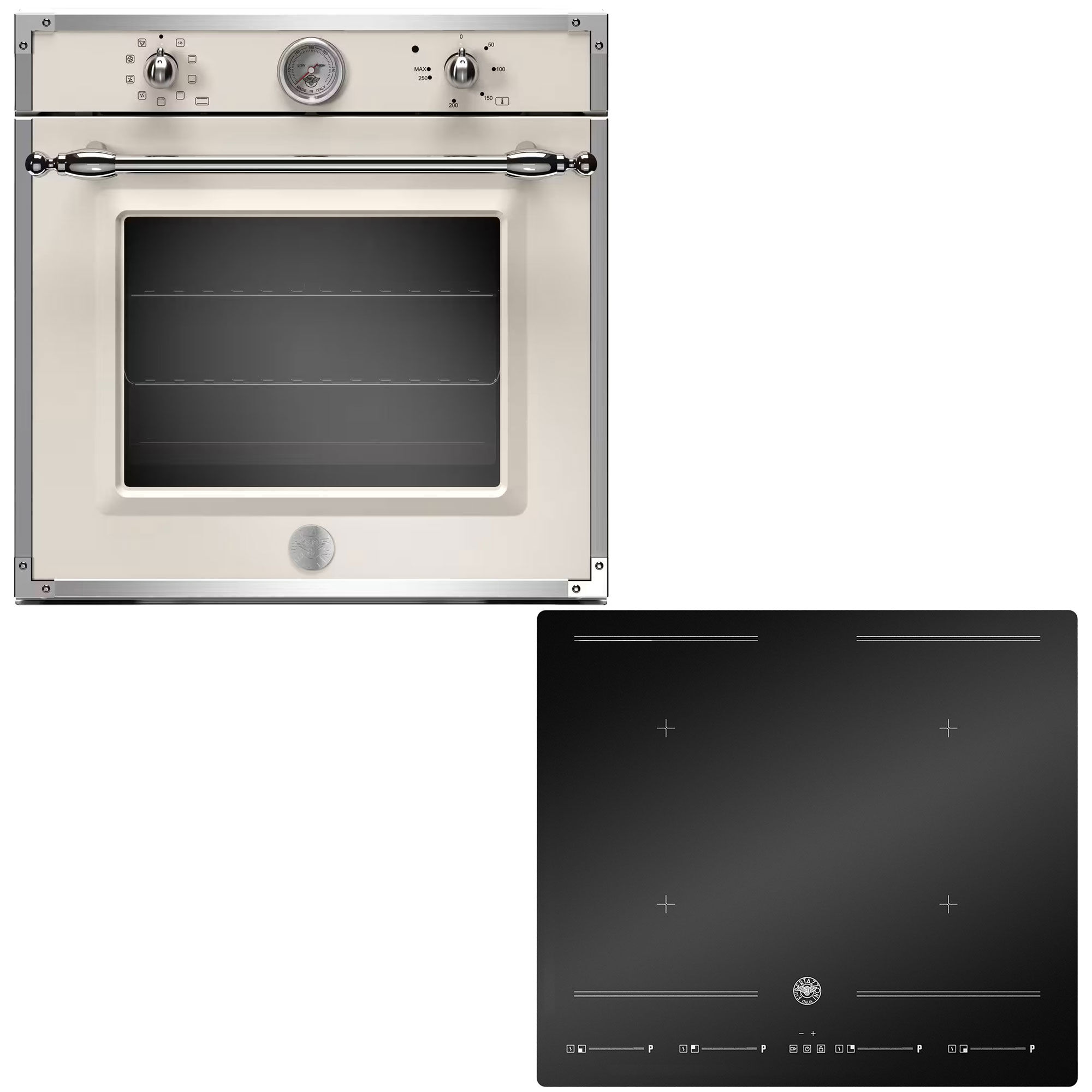 Bertazzoni Heritage indbygningsovn 60 centimeter + induktionskogeplade, hvid