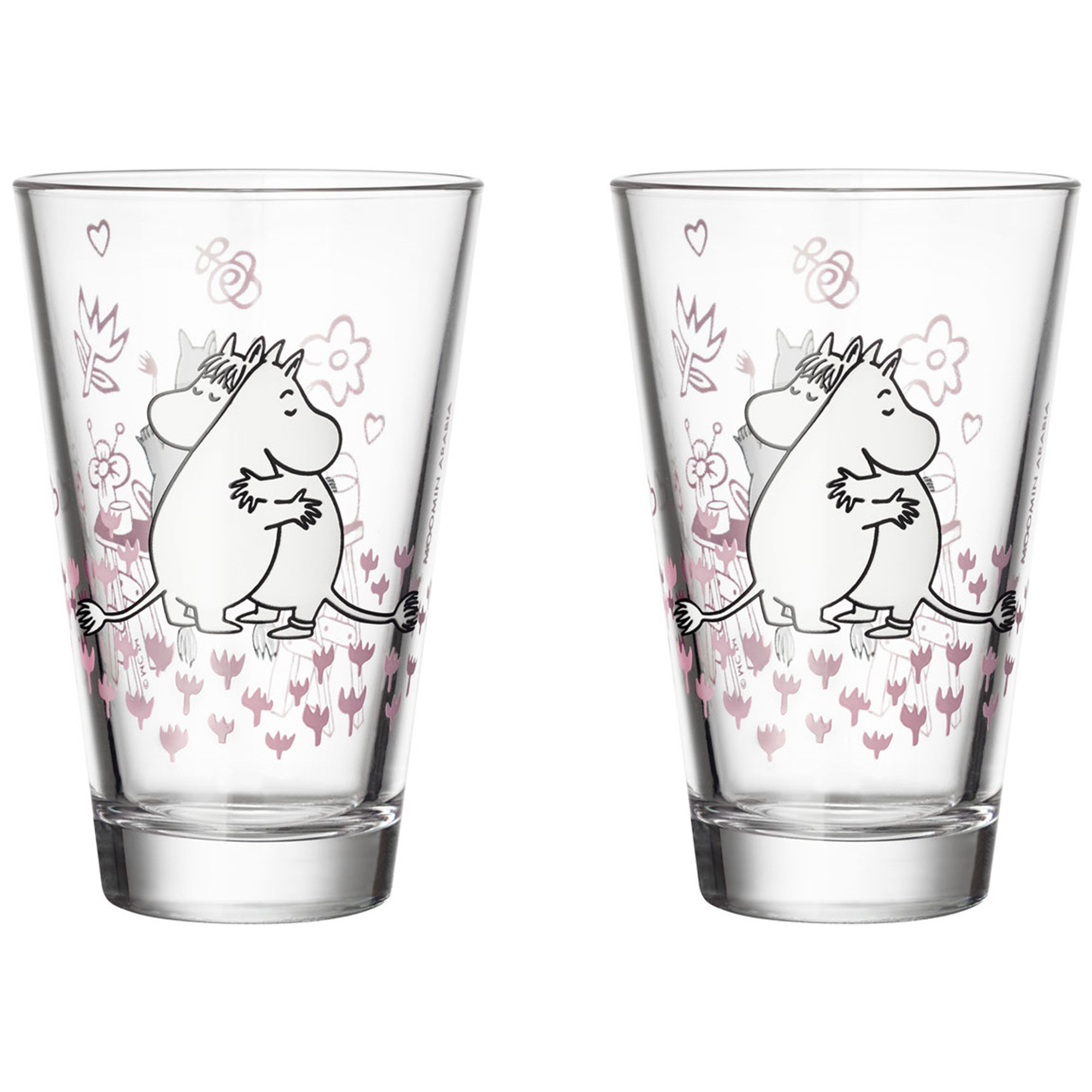 Moomin arabia Kærlighed glas, 2 stk.