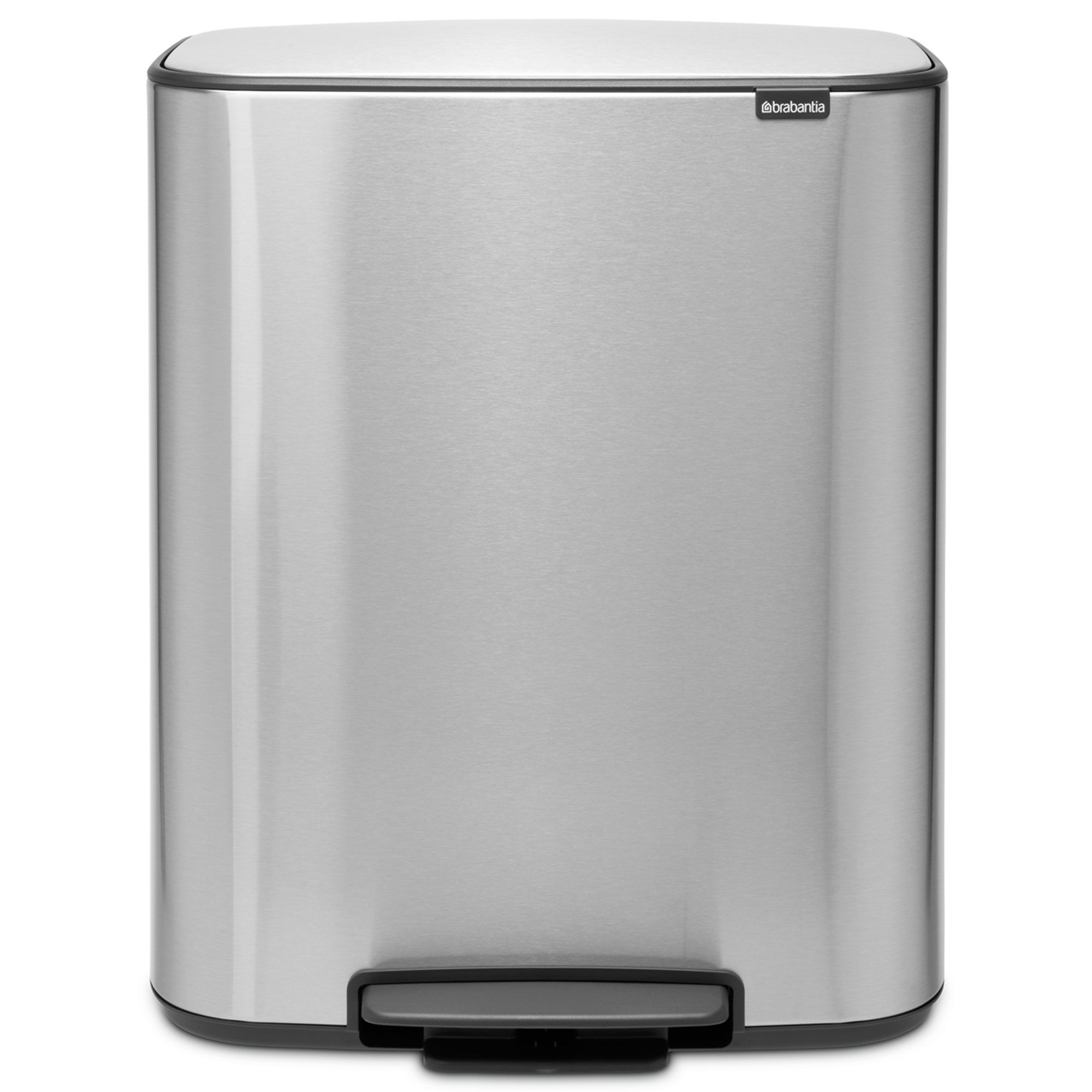 Brabantia Bo pedalspand 60 liter, matbørstet stål