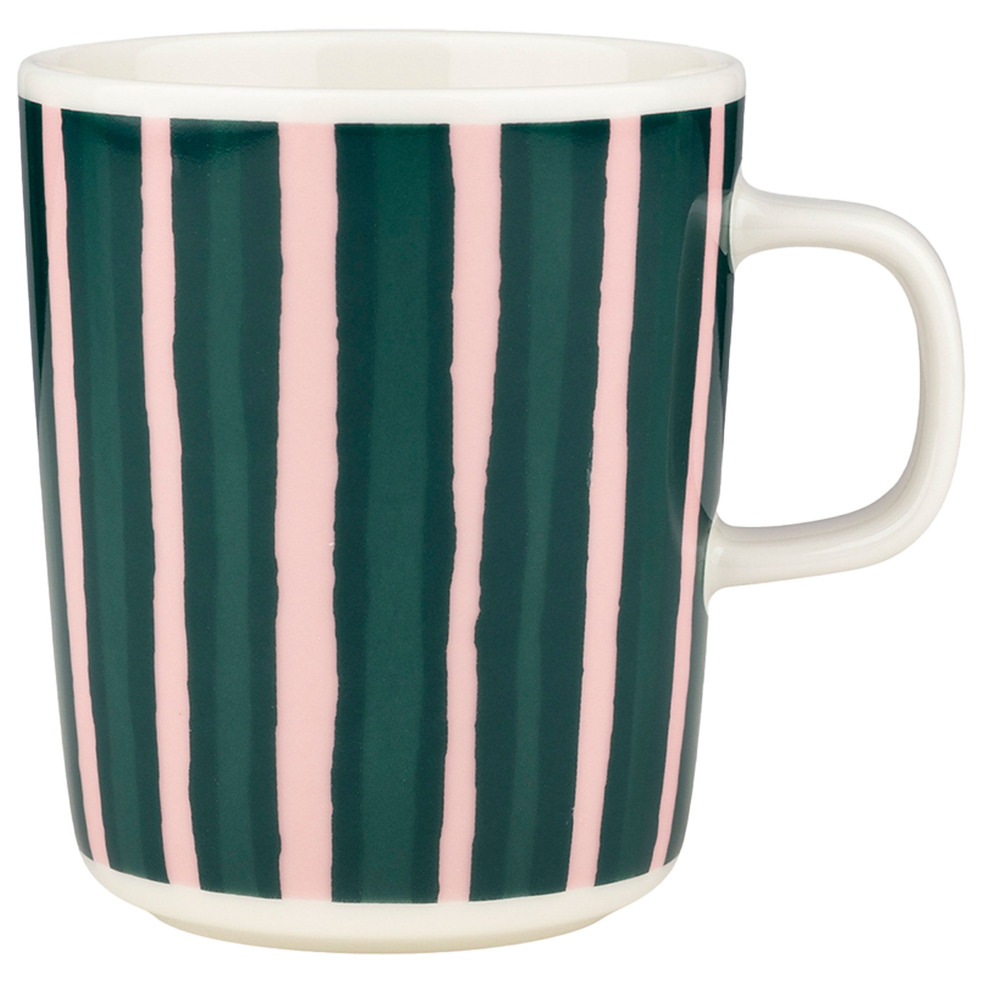Marimekko Piccolo kop 2,5 dl, hvid/grøn/rosa
