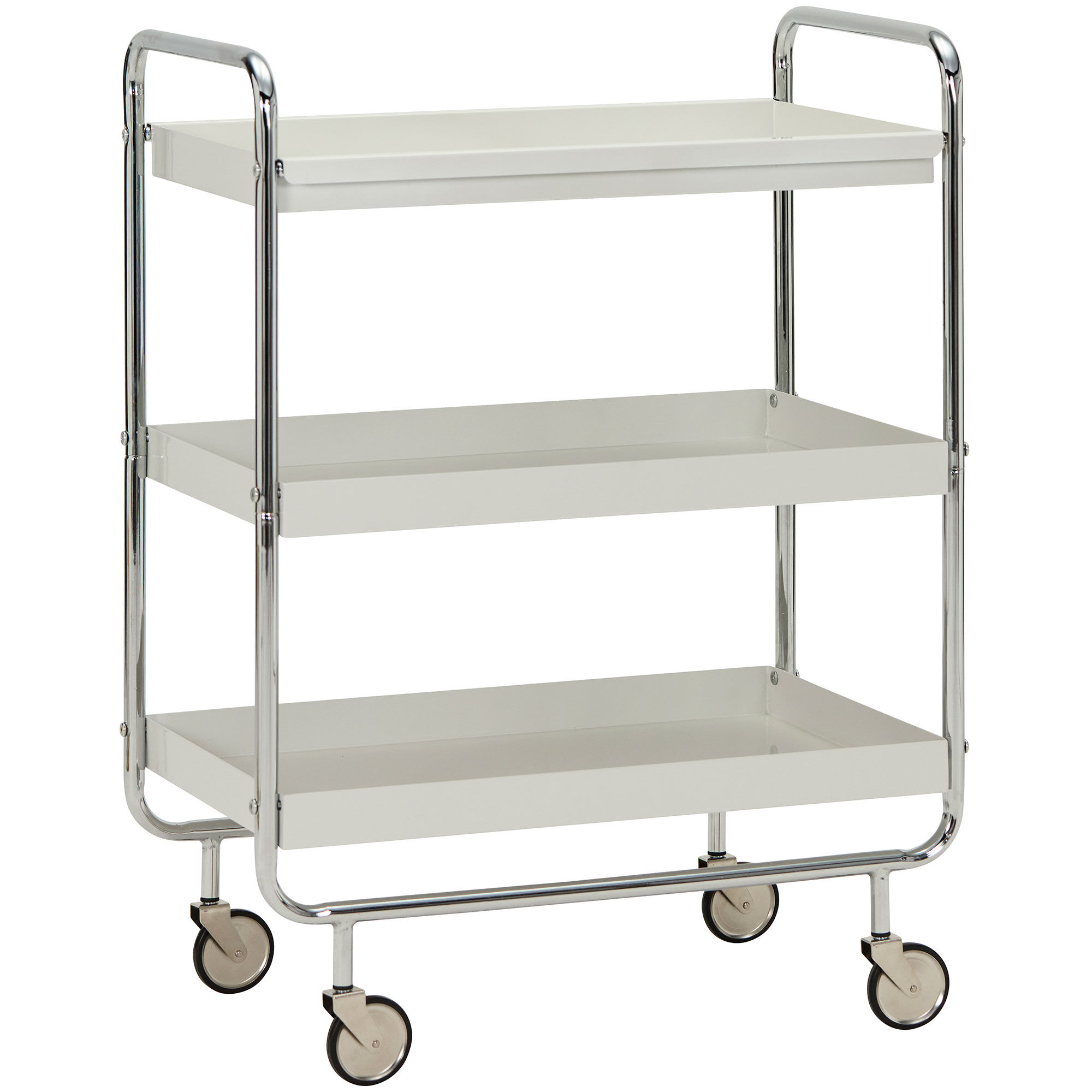 House doctor Serveringsvogn large, offwhite/crome