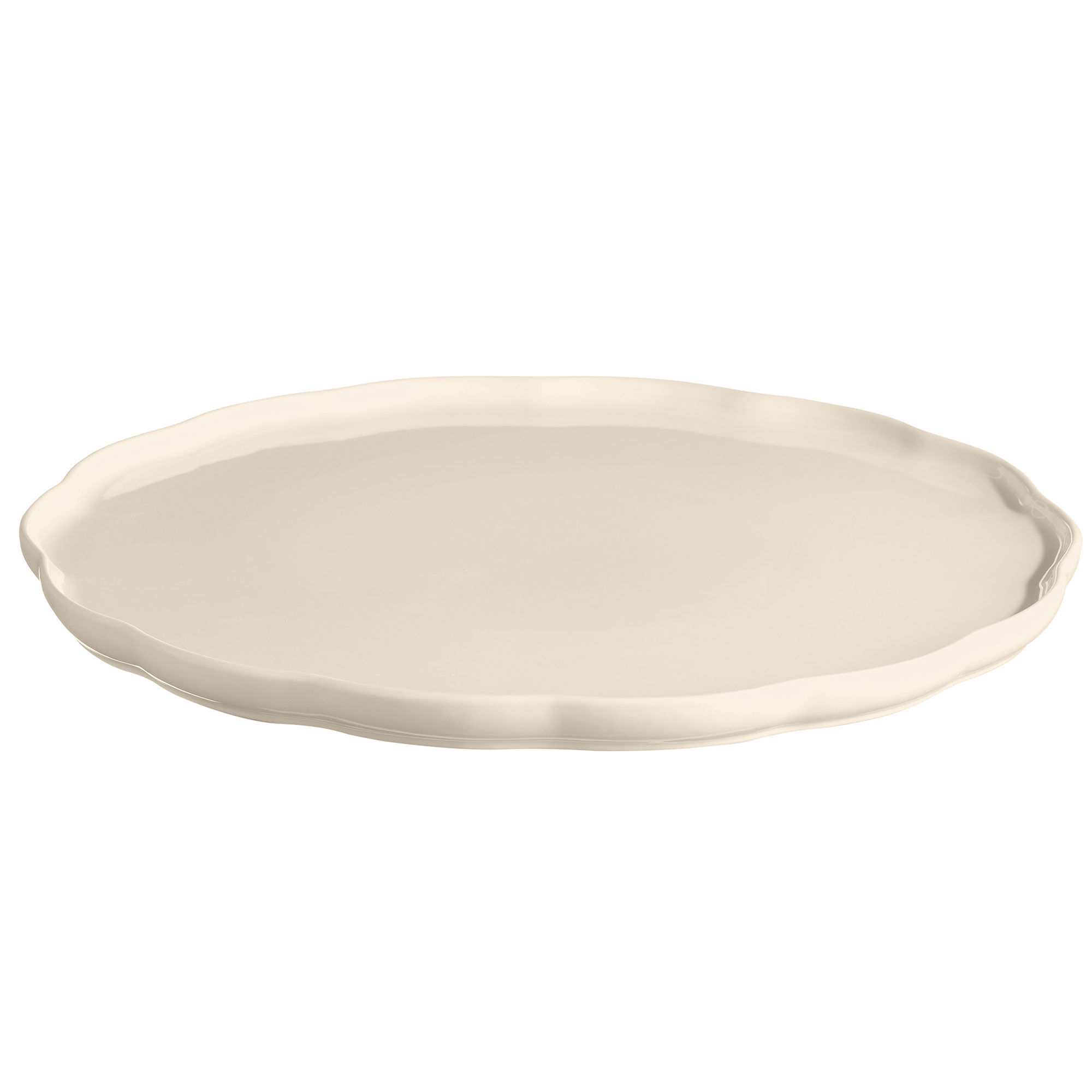 Emile Henry Madeleine Serveringsfat rund, cream
