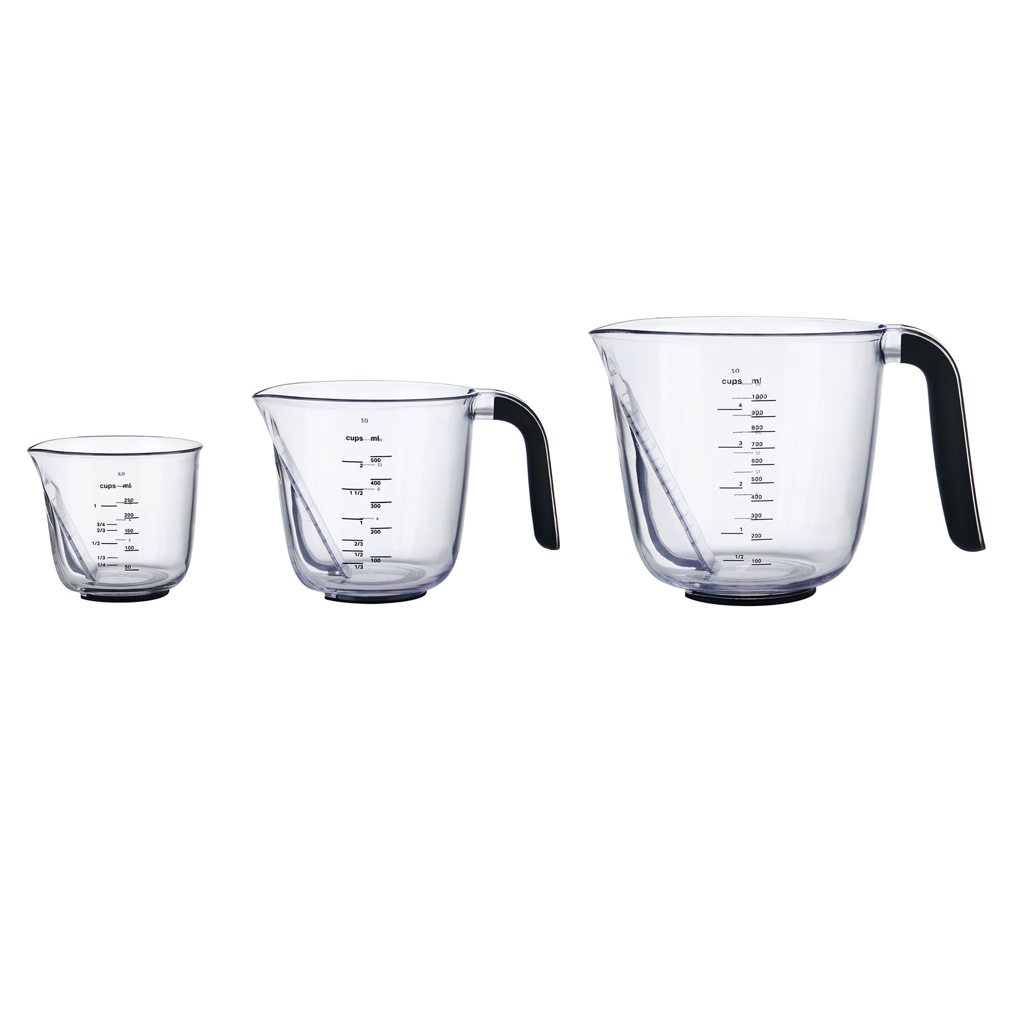 Kitchenaid Målekander 3-pak, mat sort
