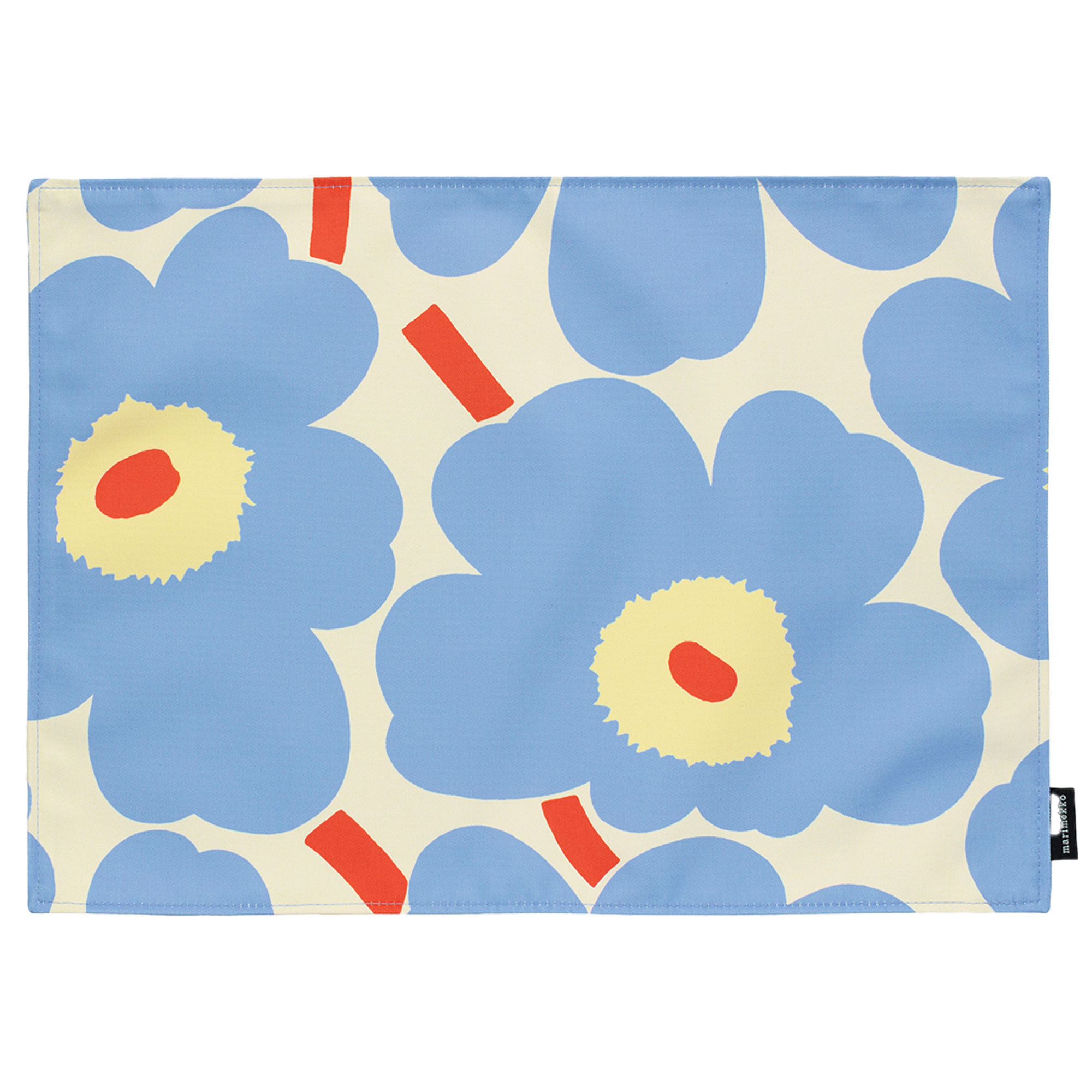 Marimekko Pieni Unikko dækkeserviet 31 Ã 42 cm, hvid/blå