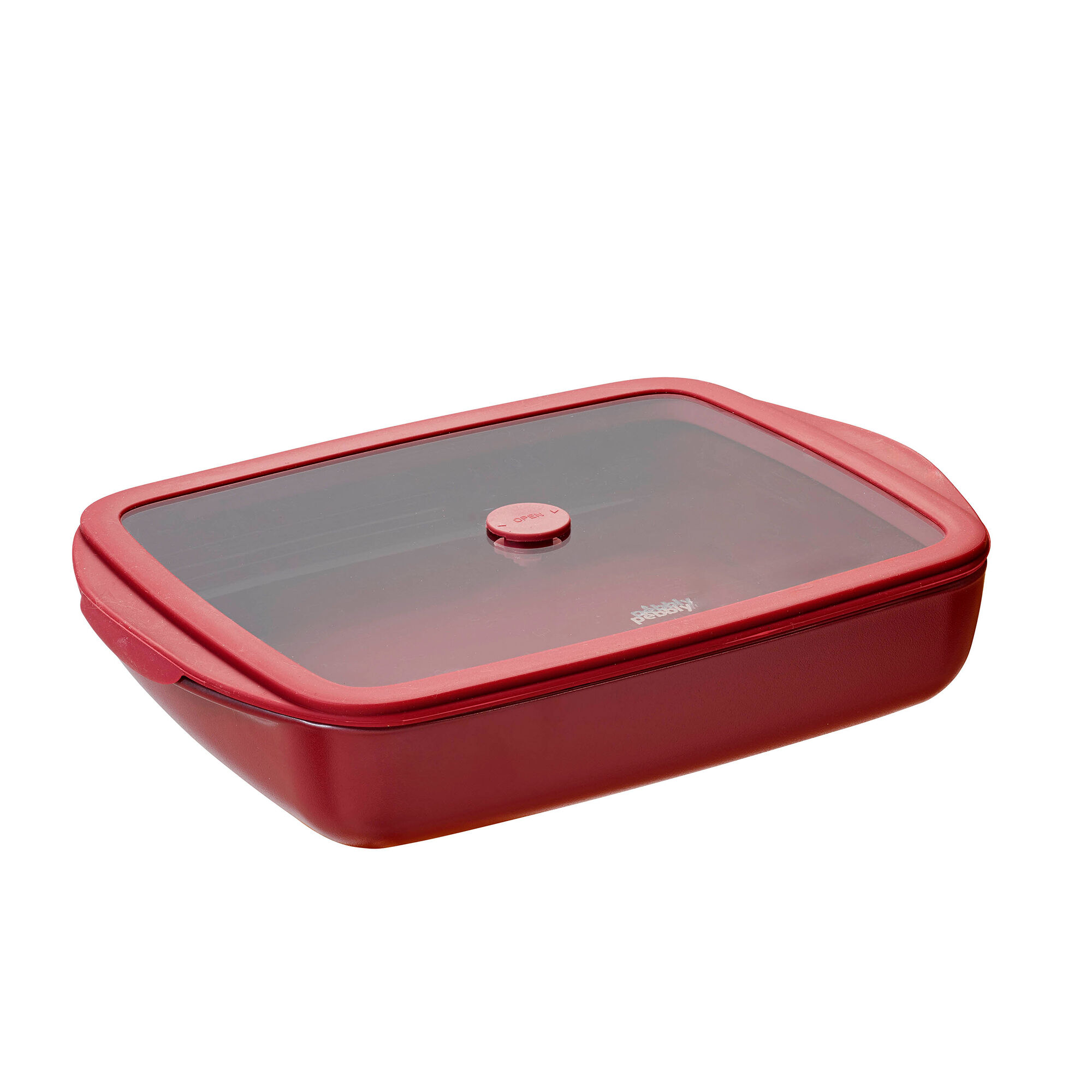 Pebbly Ovnfast form 1,6â¯liter rektangulær, cherrywood