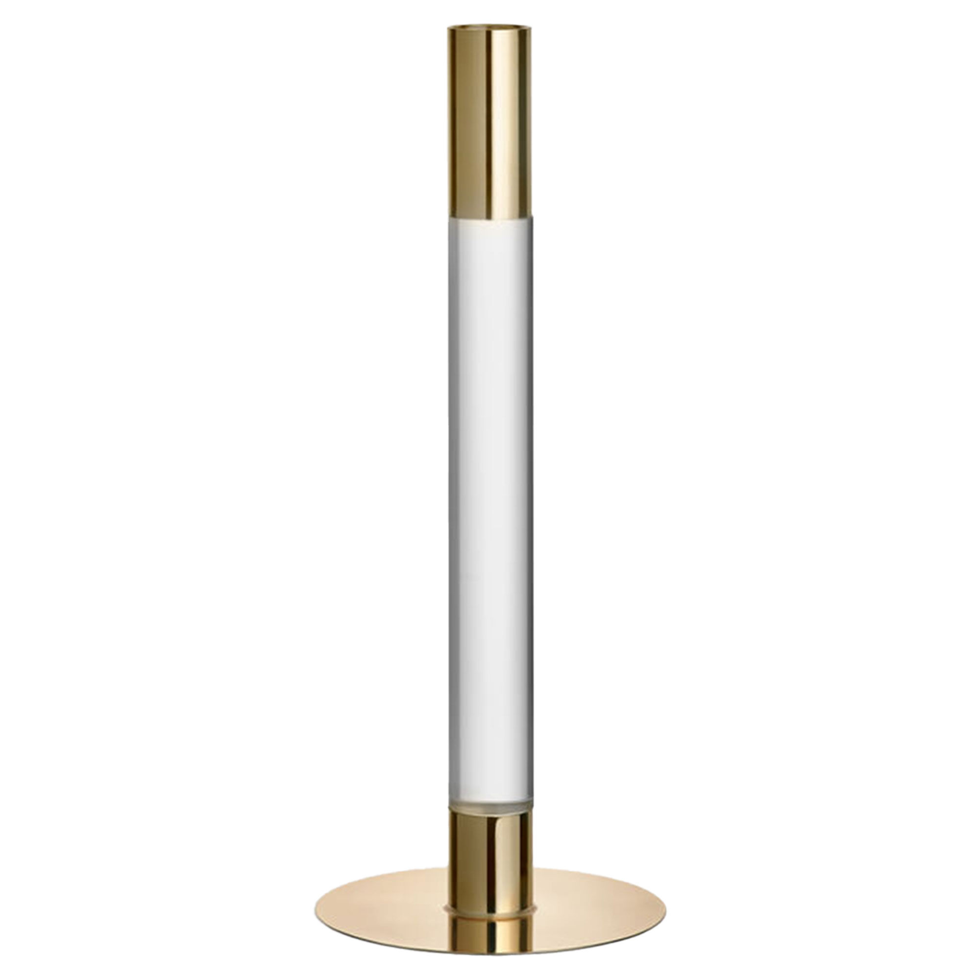 Orrefors Lumiere lysestage 26,5 cm, glas/guld
