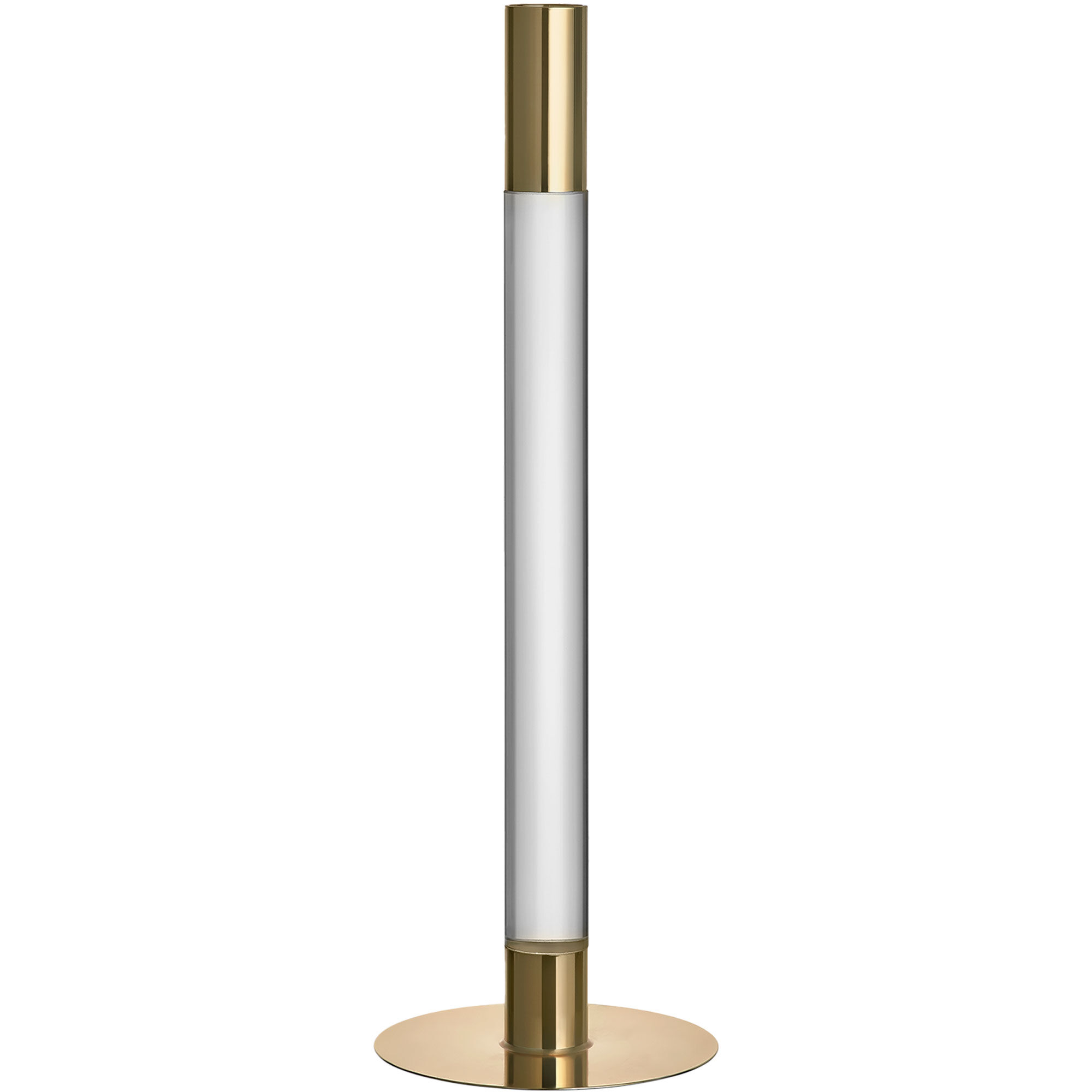 Orrefors Lumiere lysestage 32 cm, guld/glas