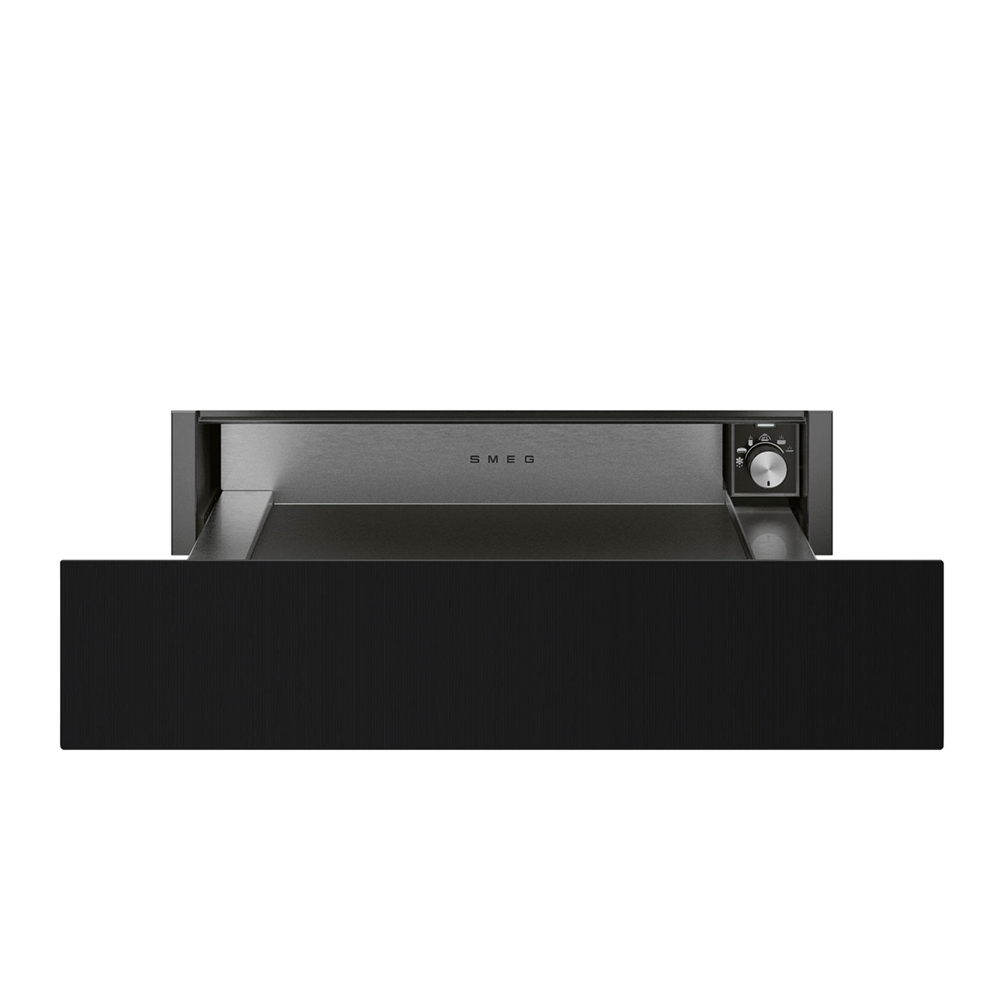 Smeg CPR215B Musa varmeskuffe 15 cm, sort