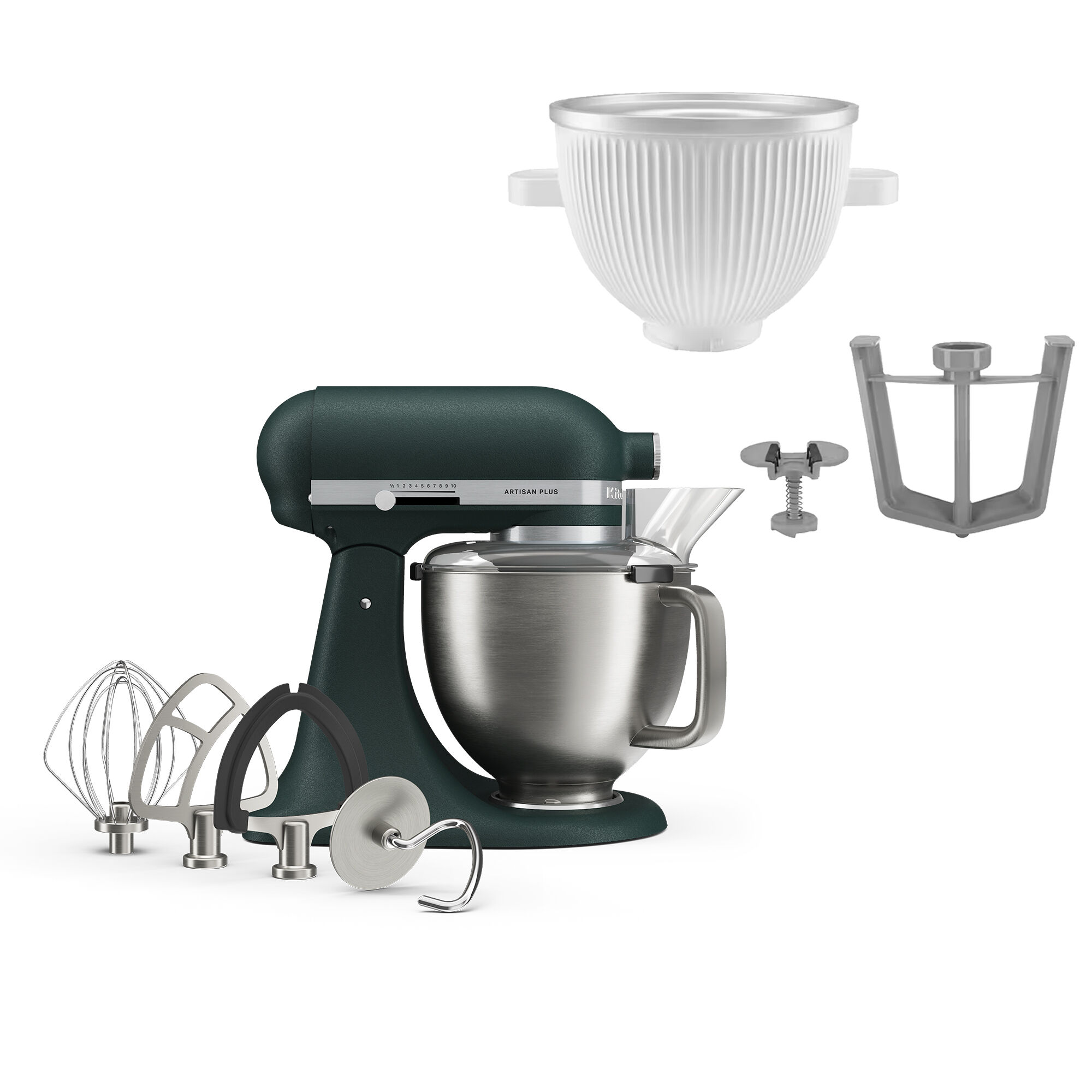 Kitchenaid Artisan Plus køkkenmaskine med istilbehør, pebbled palm