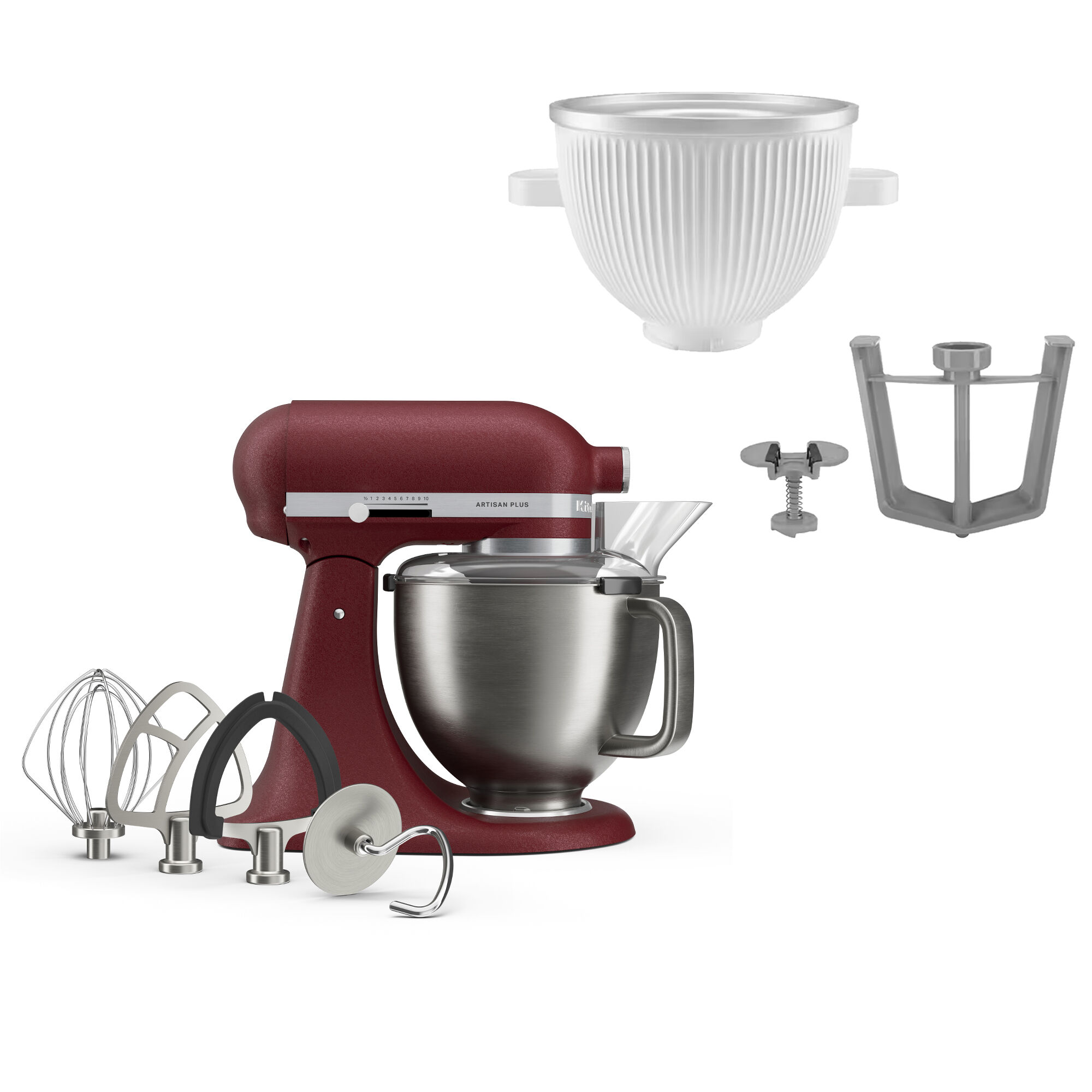 Kitchenaid Artisan Plus køkkenmaskine med tilbehør til is, sun dried tomato tomat