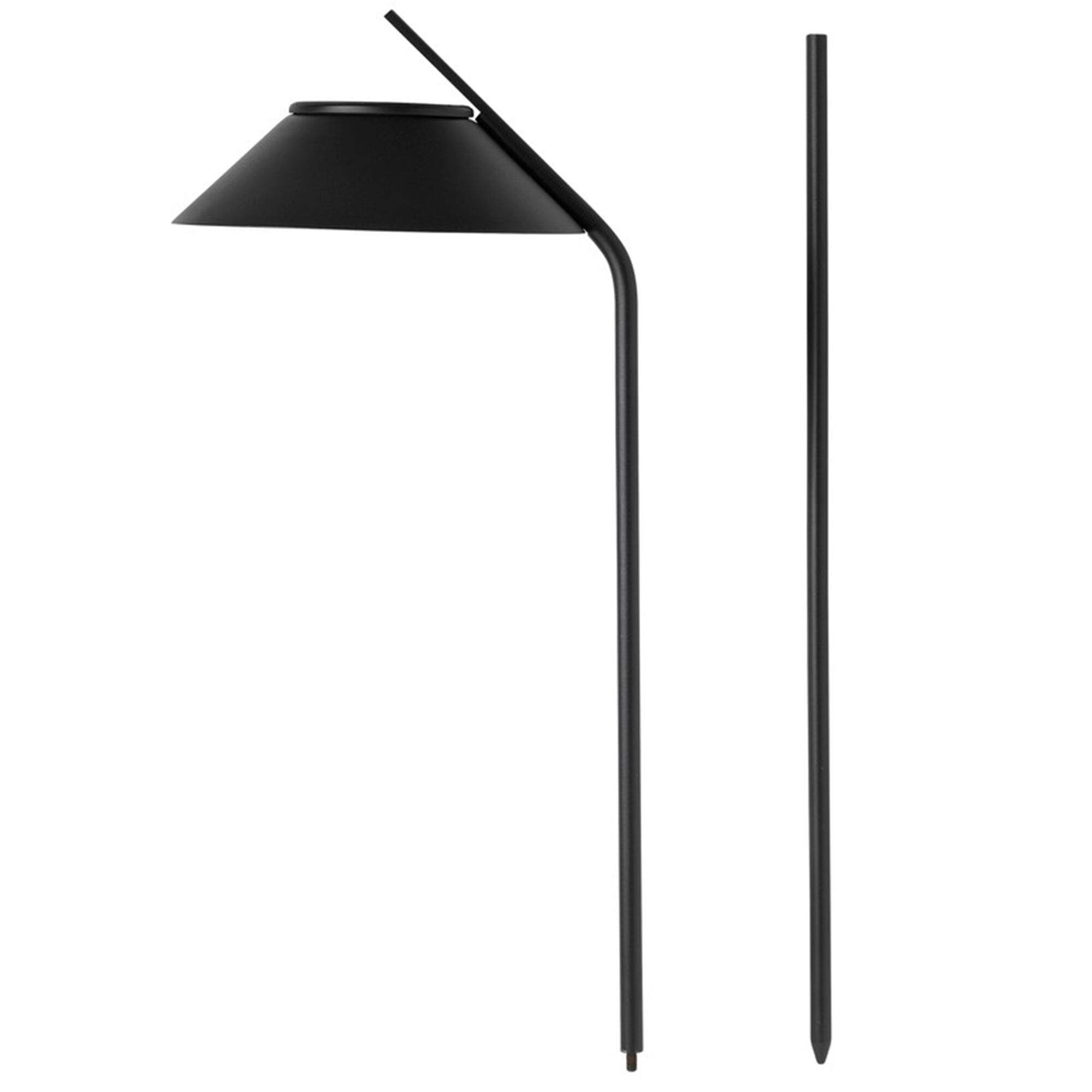 Stelton Vinkel solcellelampe med stativ, sort