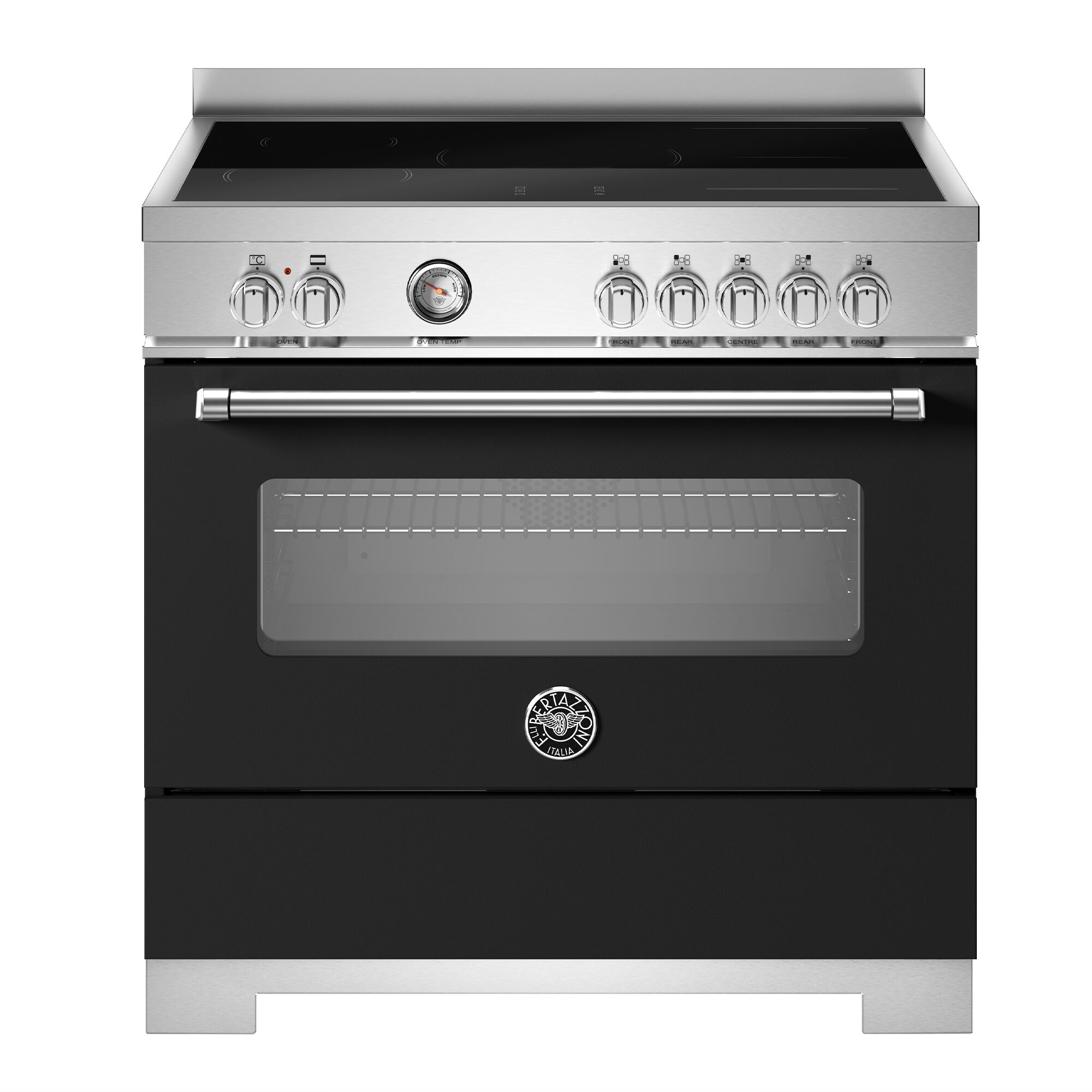 Bertazzoni MAS95I1ENET2 Master induktionskomfur 90 cm med 5 zoner og 1 ovn, mat sort