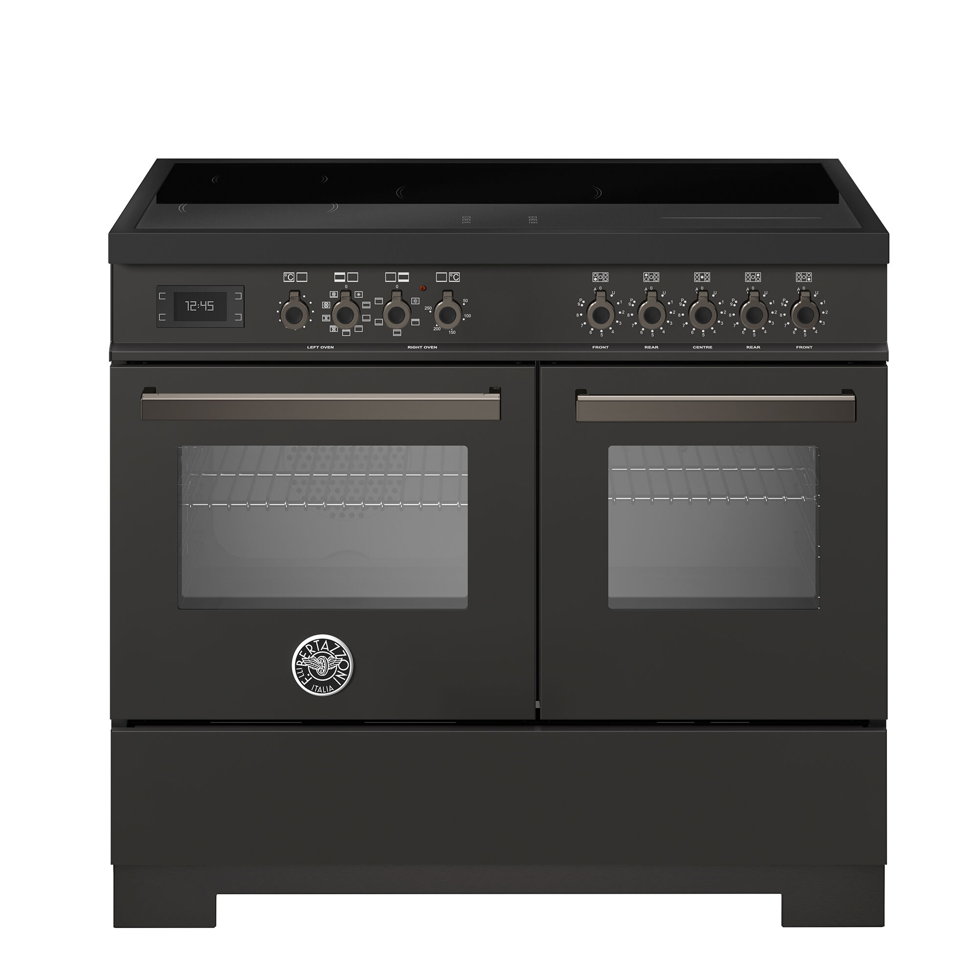 Bertazzoni PRO105I2ECAT2 Professional induktionskomfur 100 cm med 5 zoner og 2 ovne, carbonio