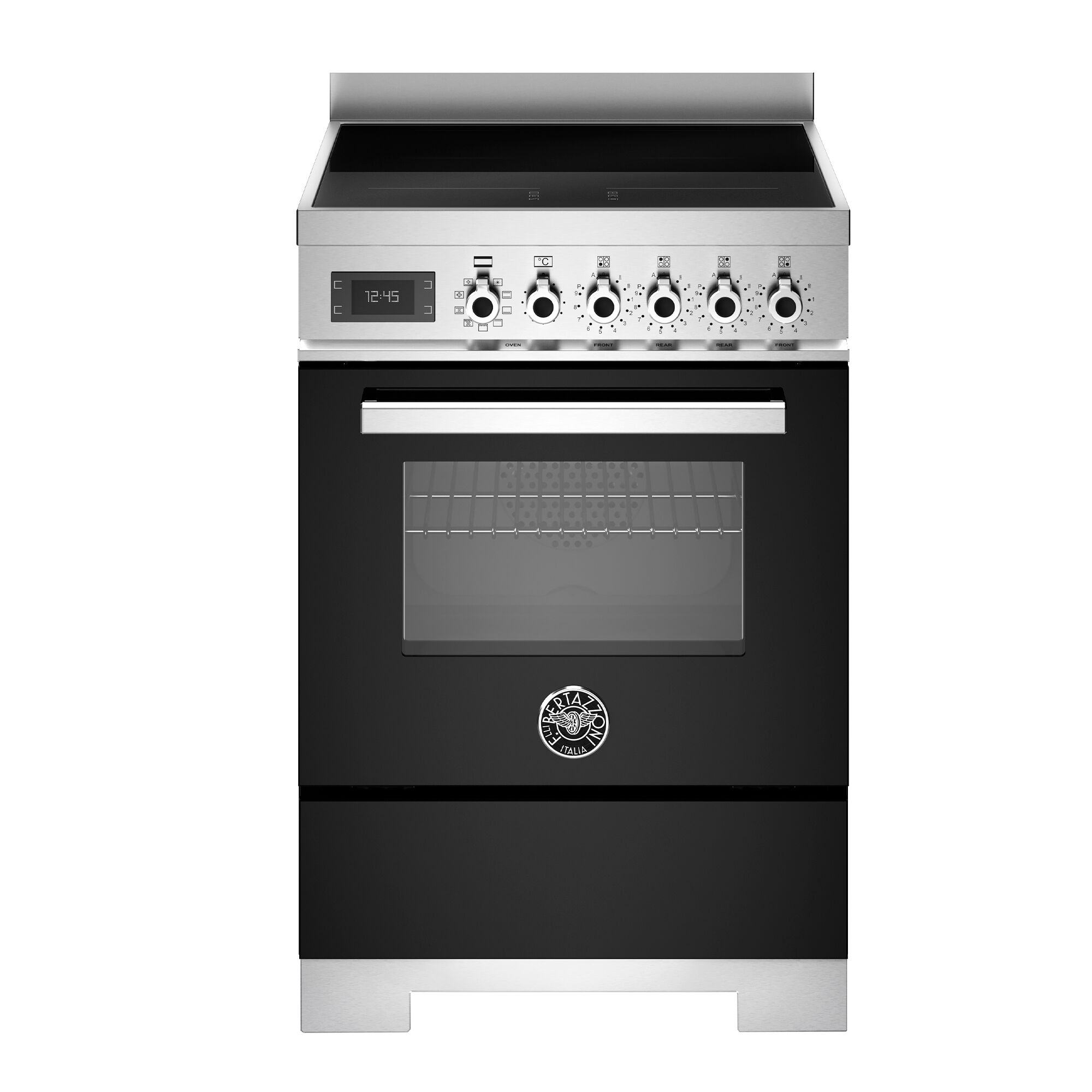 Bertazzoni PRO64I1ENET2 Professional induktionskomfur 60 cm med 4 zoner og 1 ovn, sort