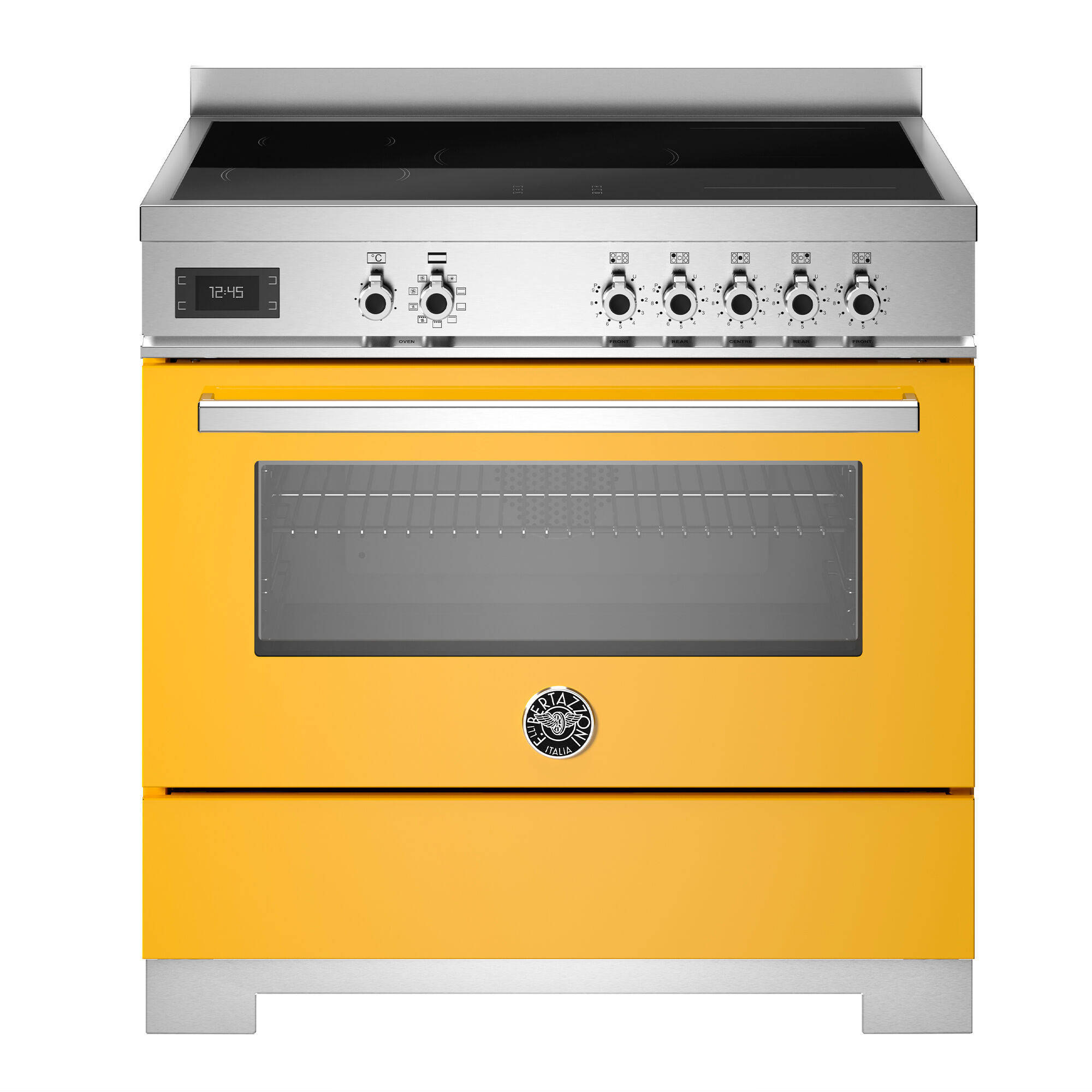 Bertazzoni PRO95I1EGIT2 induktionskomfur 90 cm med 5 zoner og 1 ovn, gul
