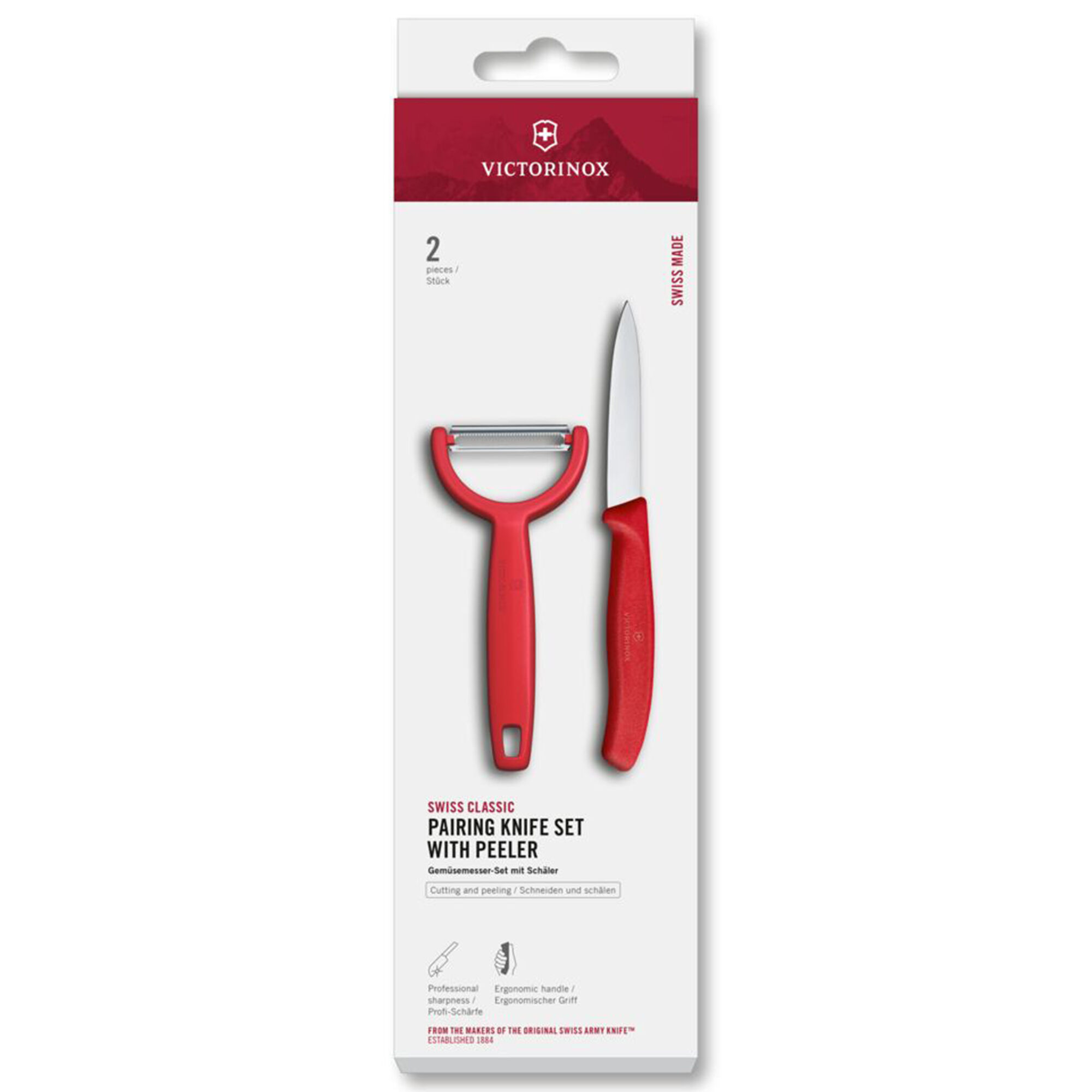Victorinox Swiss Classic urtekniv og kartoffelskræller, rød