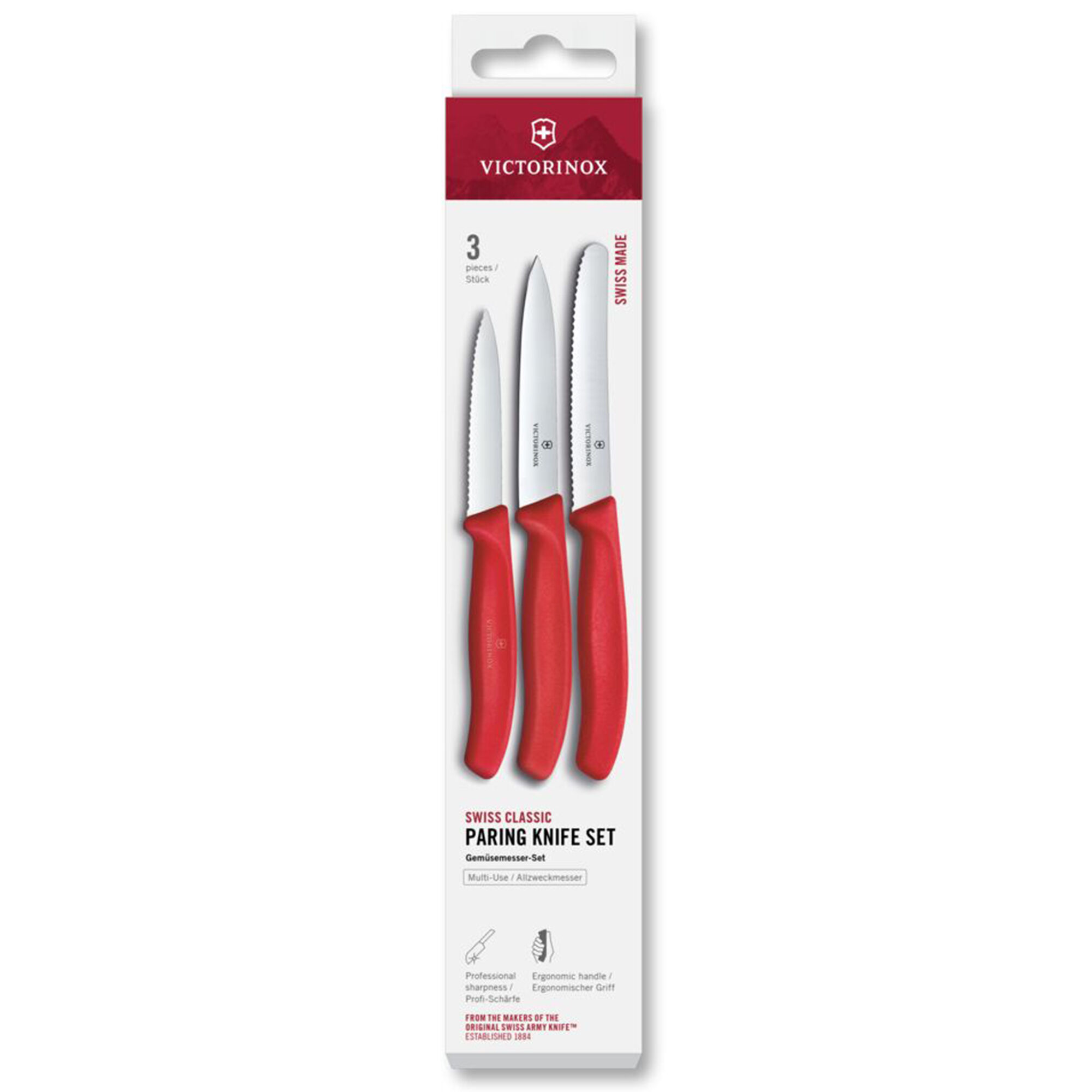 Victorinox Swiss Classic urteknive 3-pak, rød