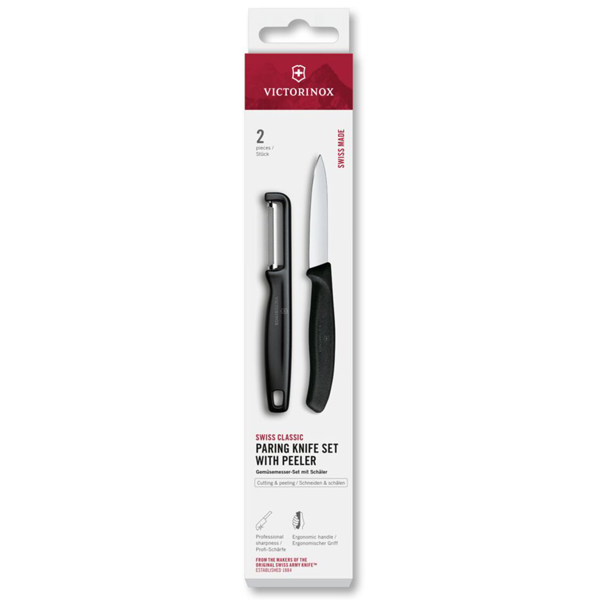 Victorinox Swiss Classic kartoffelskræller og urtekniv, sort