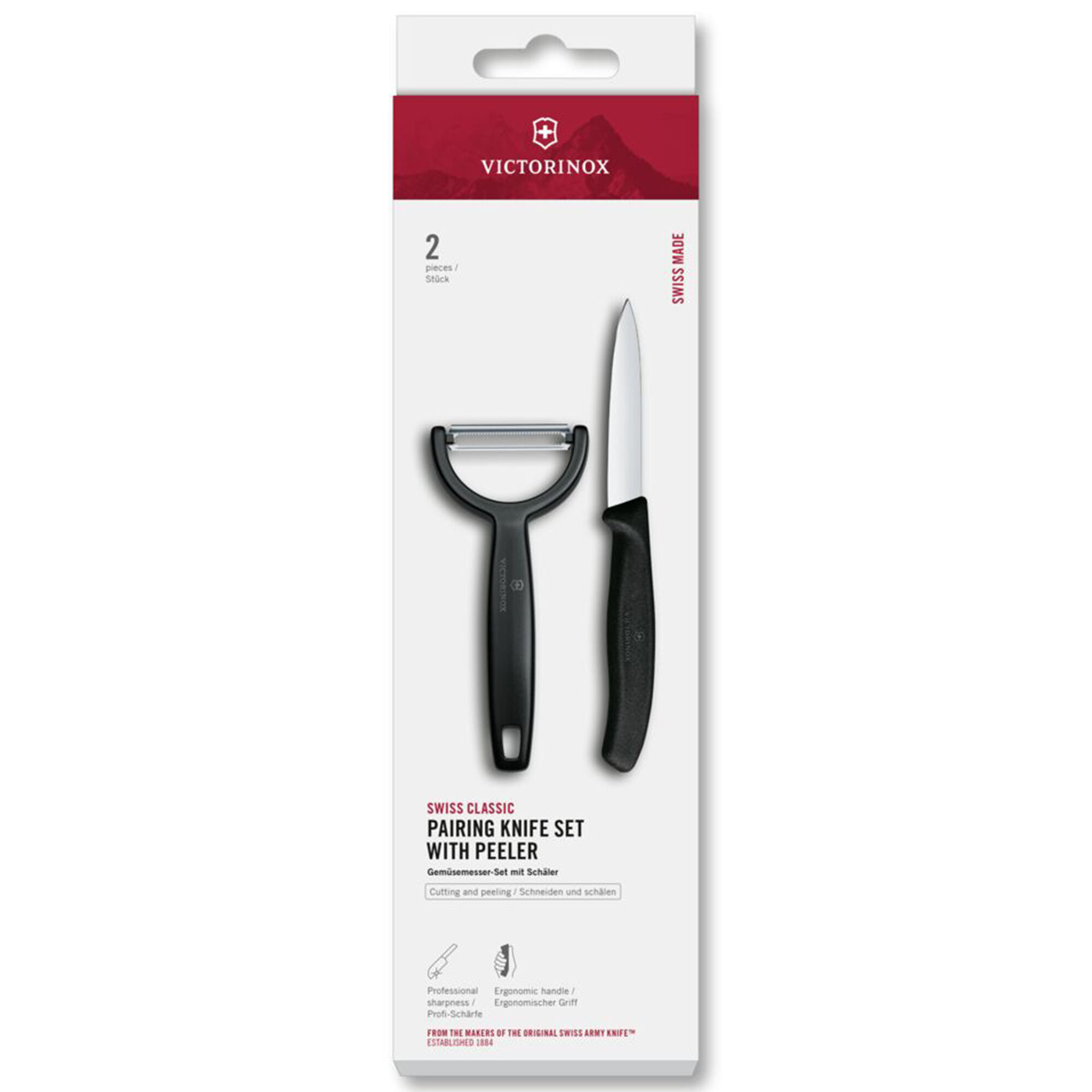 Victorinox Swiss Classic urtekniv og kartoffelskræller, sort
