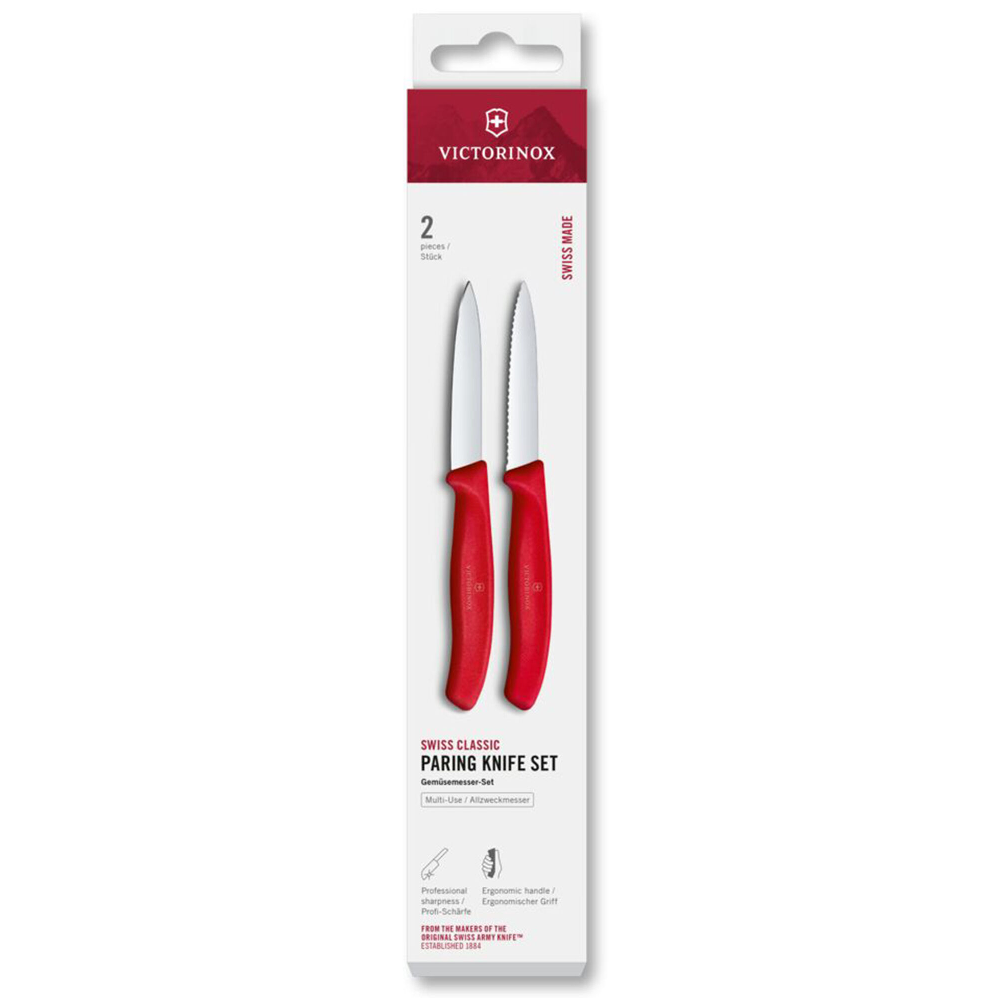 Victorinox Swiss Classic urtekniv 8 cm 2-pak, rød