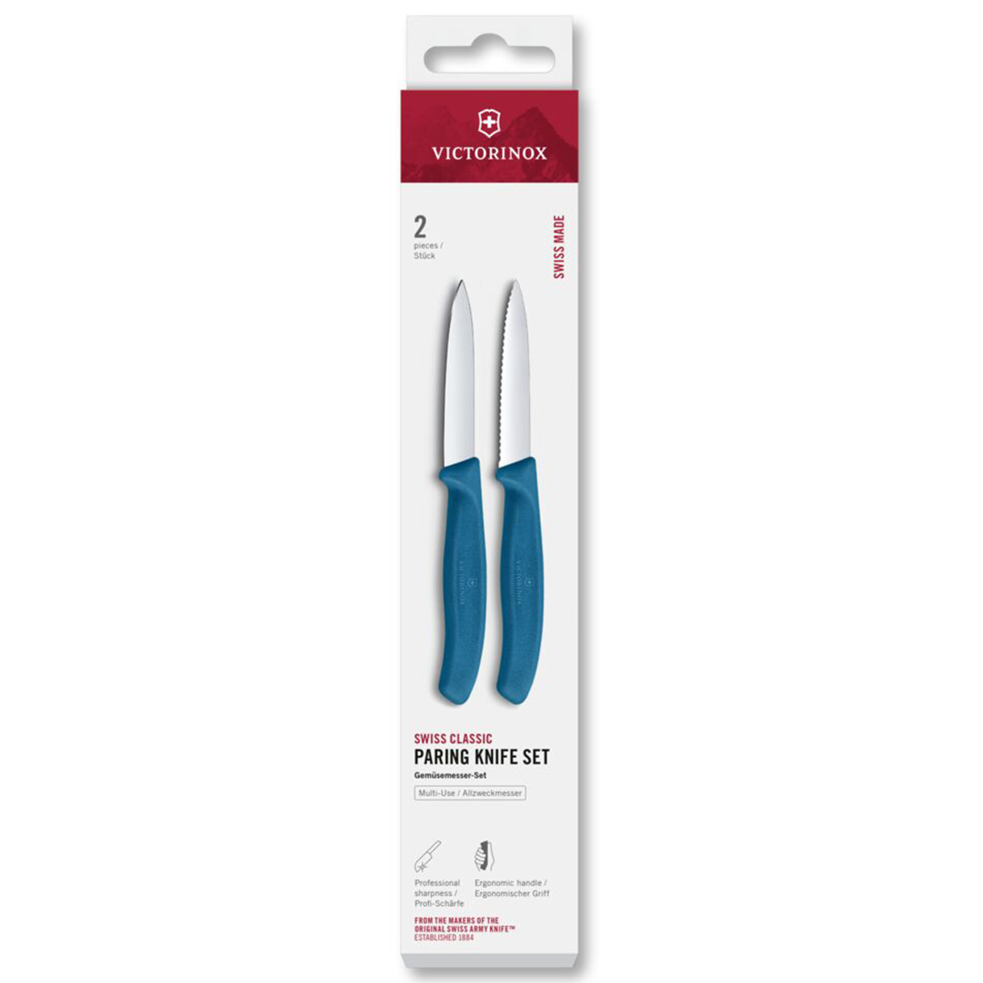 Victorinox Swiss Classic urtekniv 8 cm 2-pak, blå