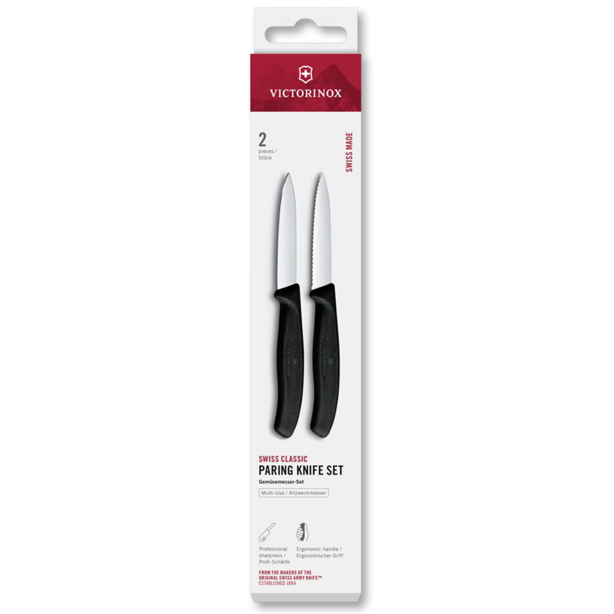 Victorinox Swiss Classic urtekniv 8 cm 2-pak, sort