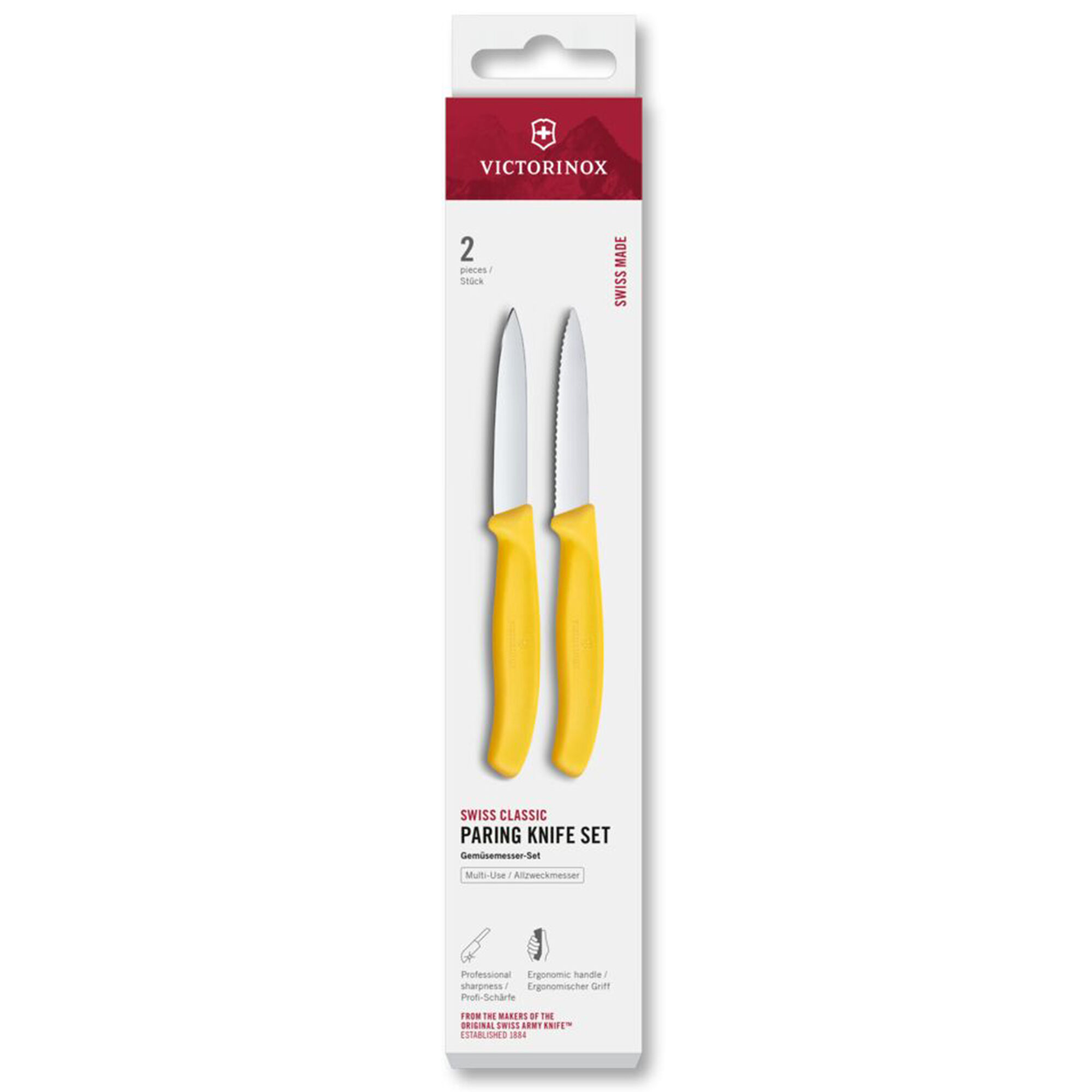 Victorinox Swiss Classic urtekniv 8 cm 2-pak, gul