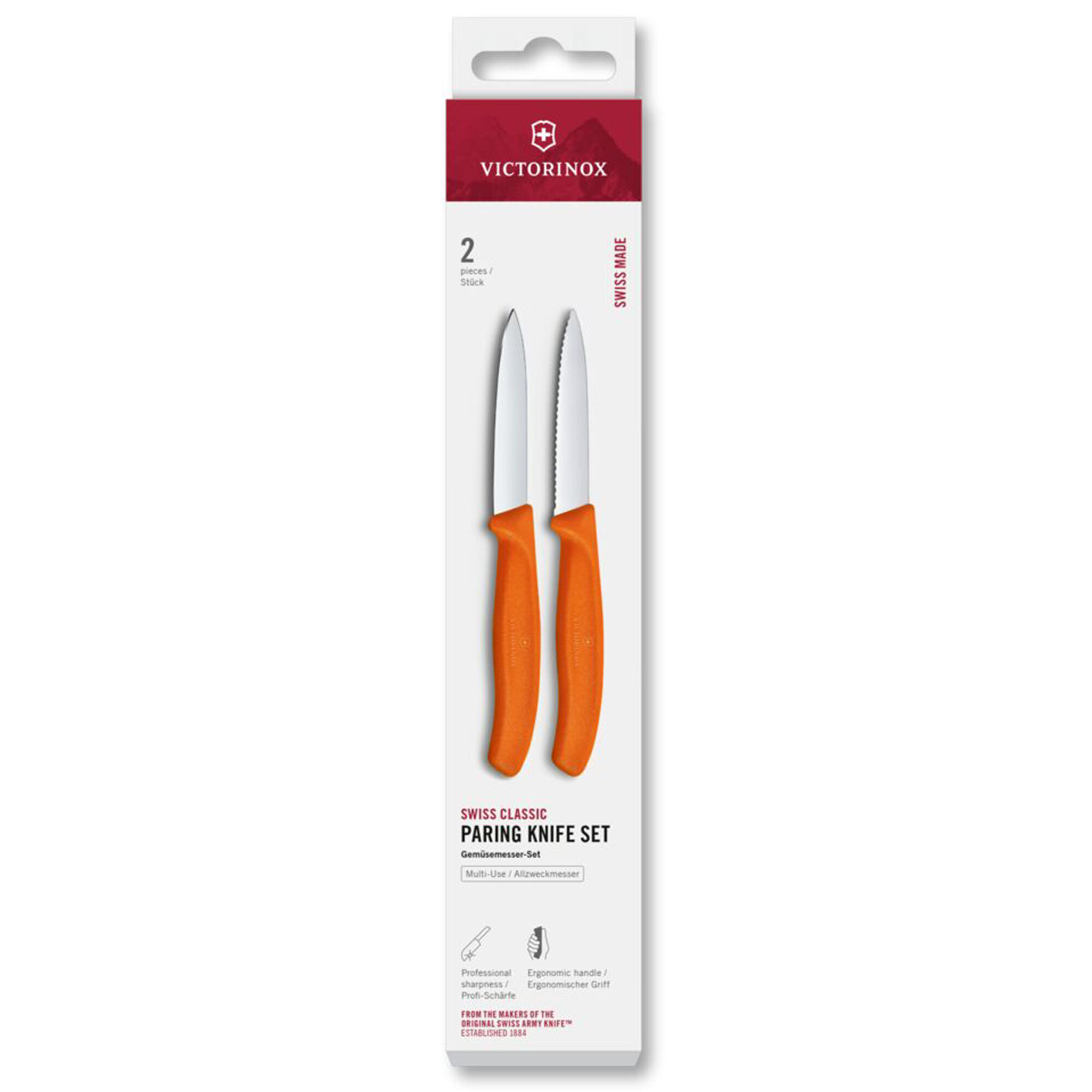 Victorinox Swiss Classic urtekniv 8 cm 2-pak, orange