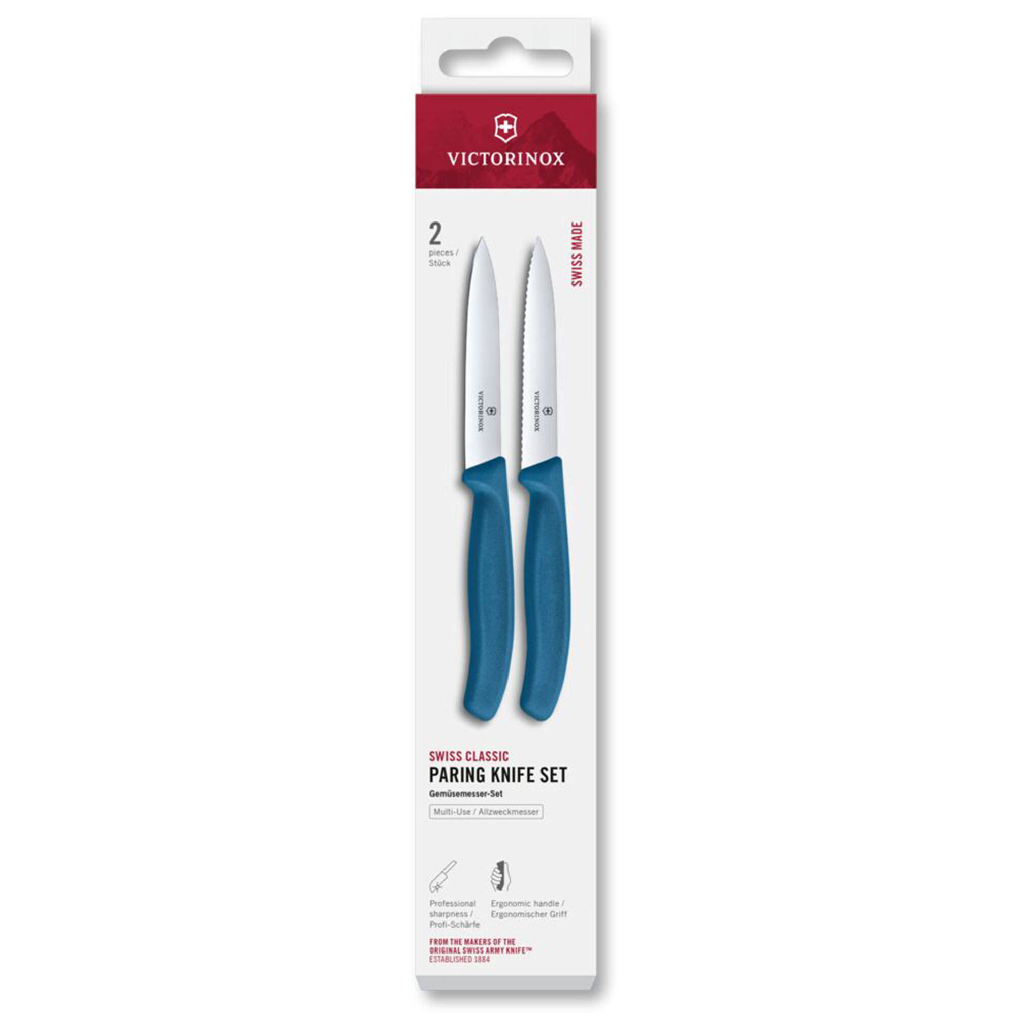 Victorinox Swiss Classic urtekniv og tomatkniv 10 cm, blå