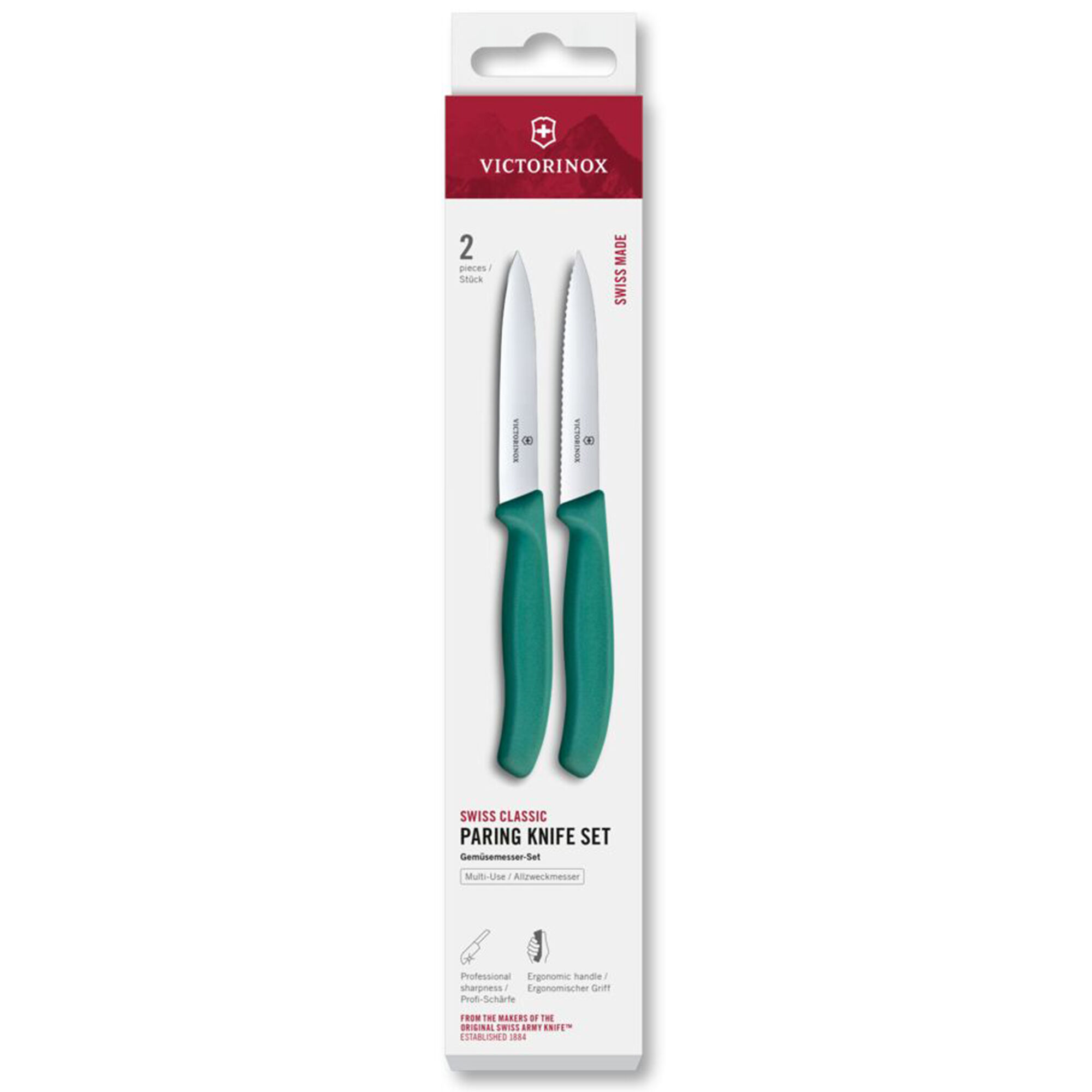 Victorinox Swiss Classic urtekniv og tomatkniv 10 cm, grøn