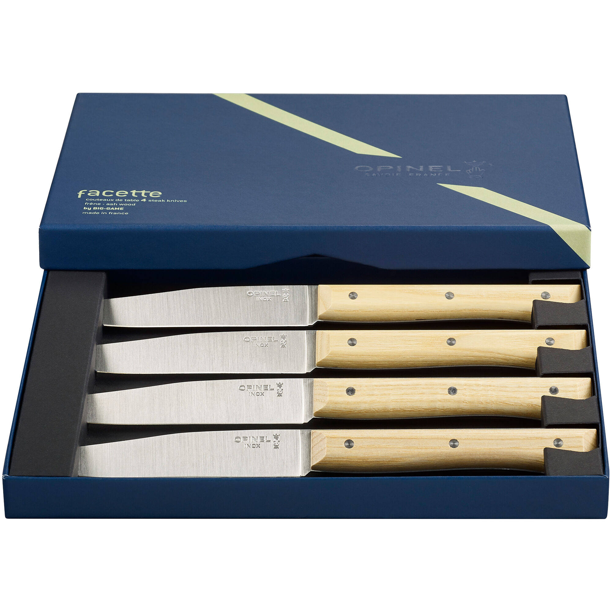 Opinel Facette bordkniv, oliventræ, 4 stk.