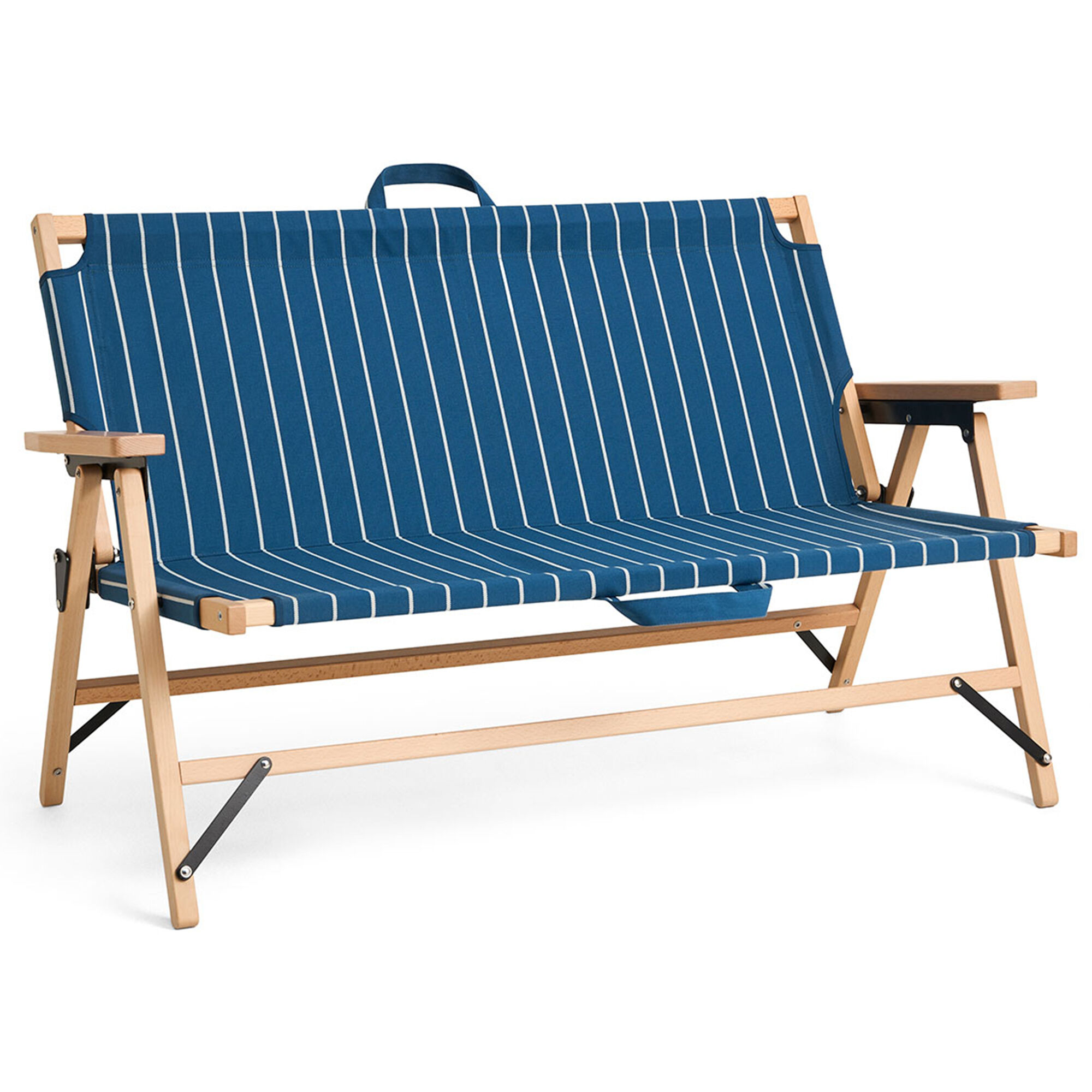Hay Outdoor Market sammenklappelig sofa, blå og beige