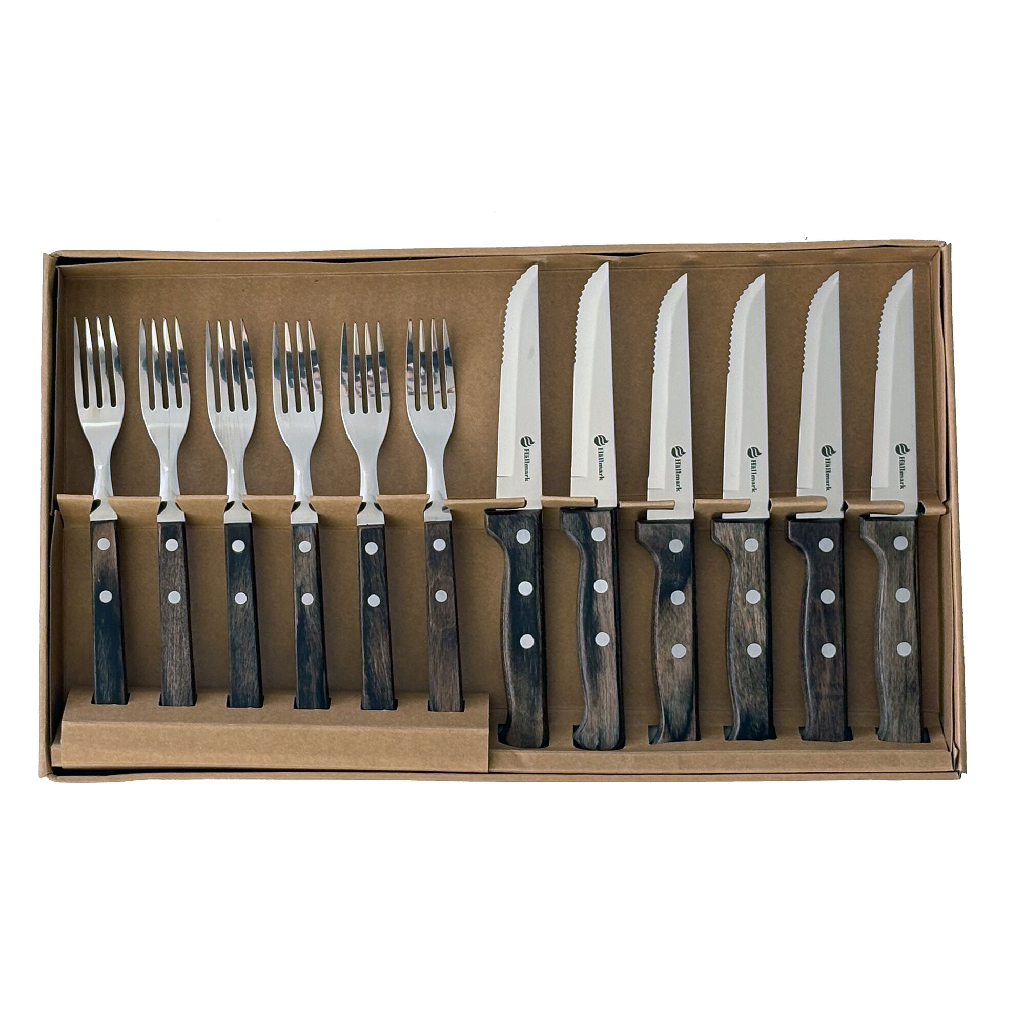 Hällmark Grillbestik med håndtag i polywood 12 dele