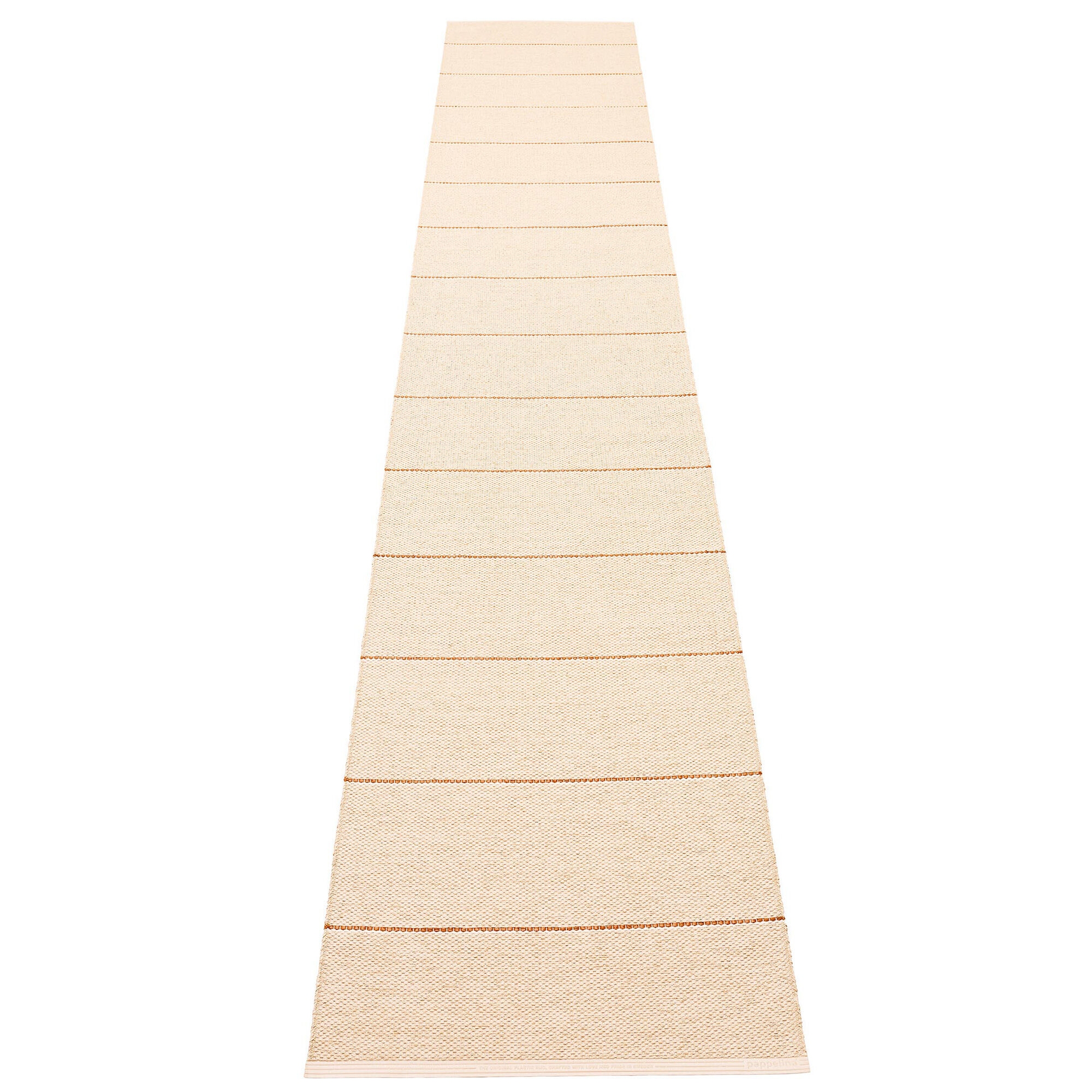 Pappelina Lea gulvtæppe 375 Ã 70 cm, beige/rust/vanilla