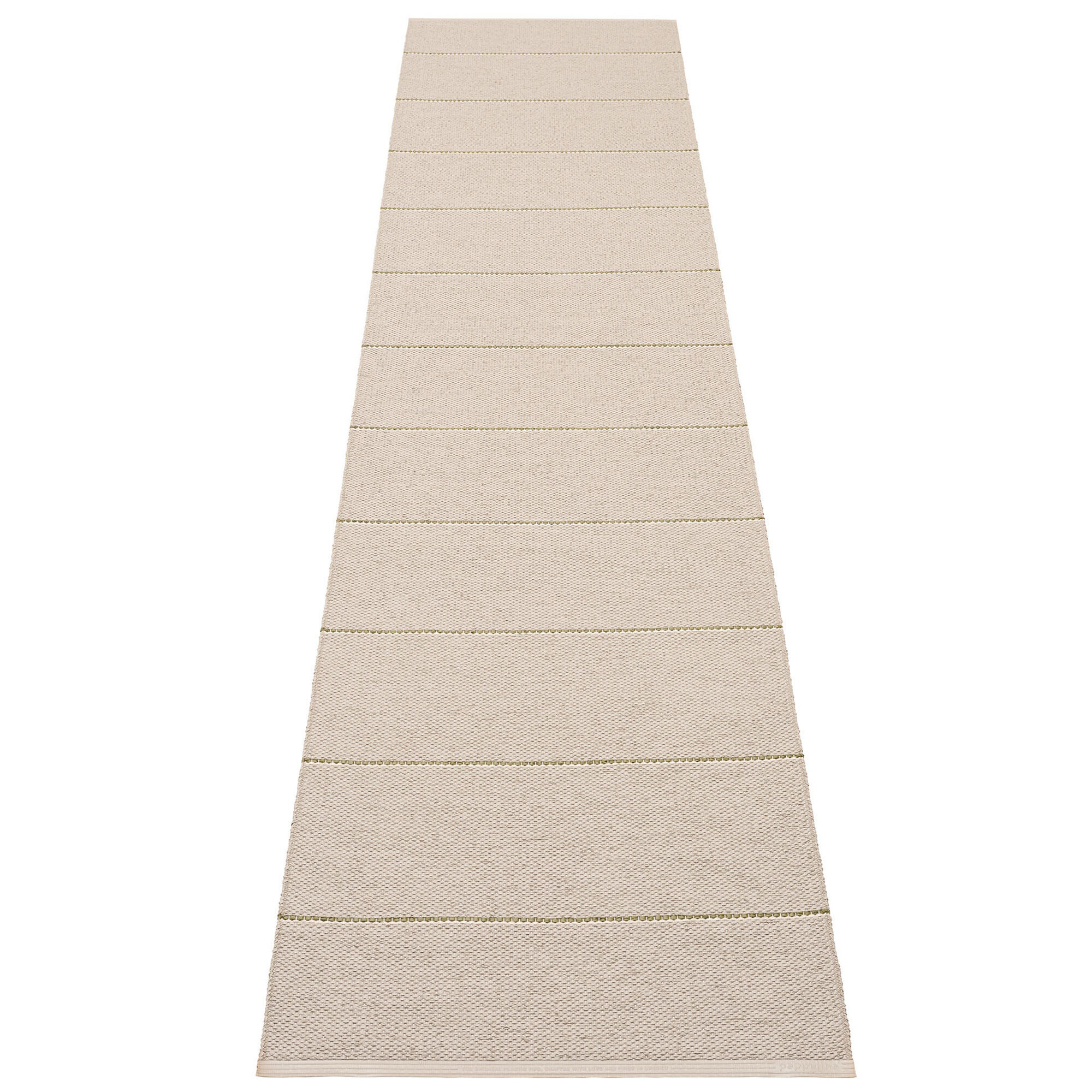 Pappelina Lea gulvtæppe 300 Ã 70 cm, linen/pine/vanilla