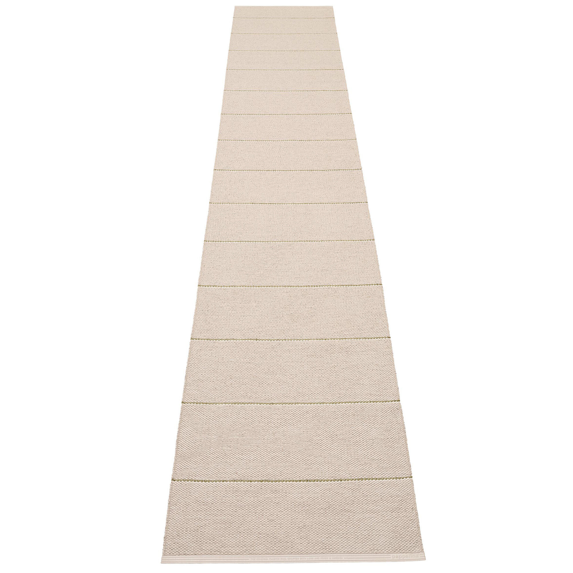 Pappelina Lea gulvtæppe 375 Ã 70 cm, linen/pine/vanilla