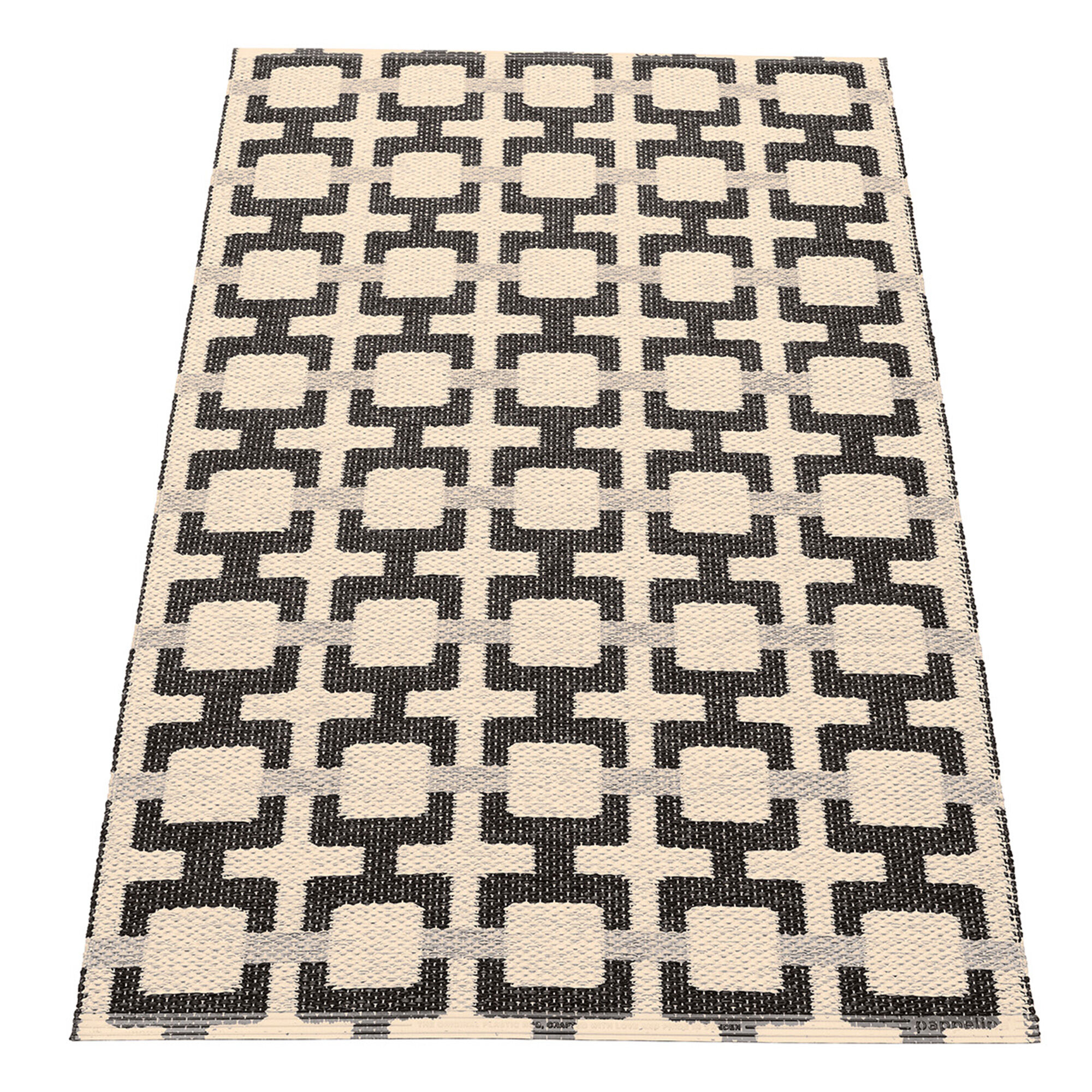Pappelina Tom gulvtæppe 120 x 70 cm, black/cream/grey