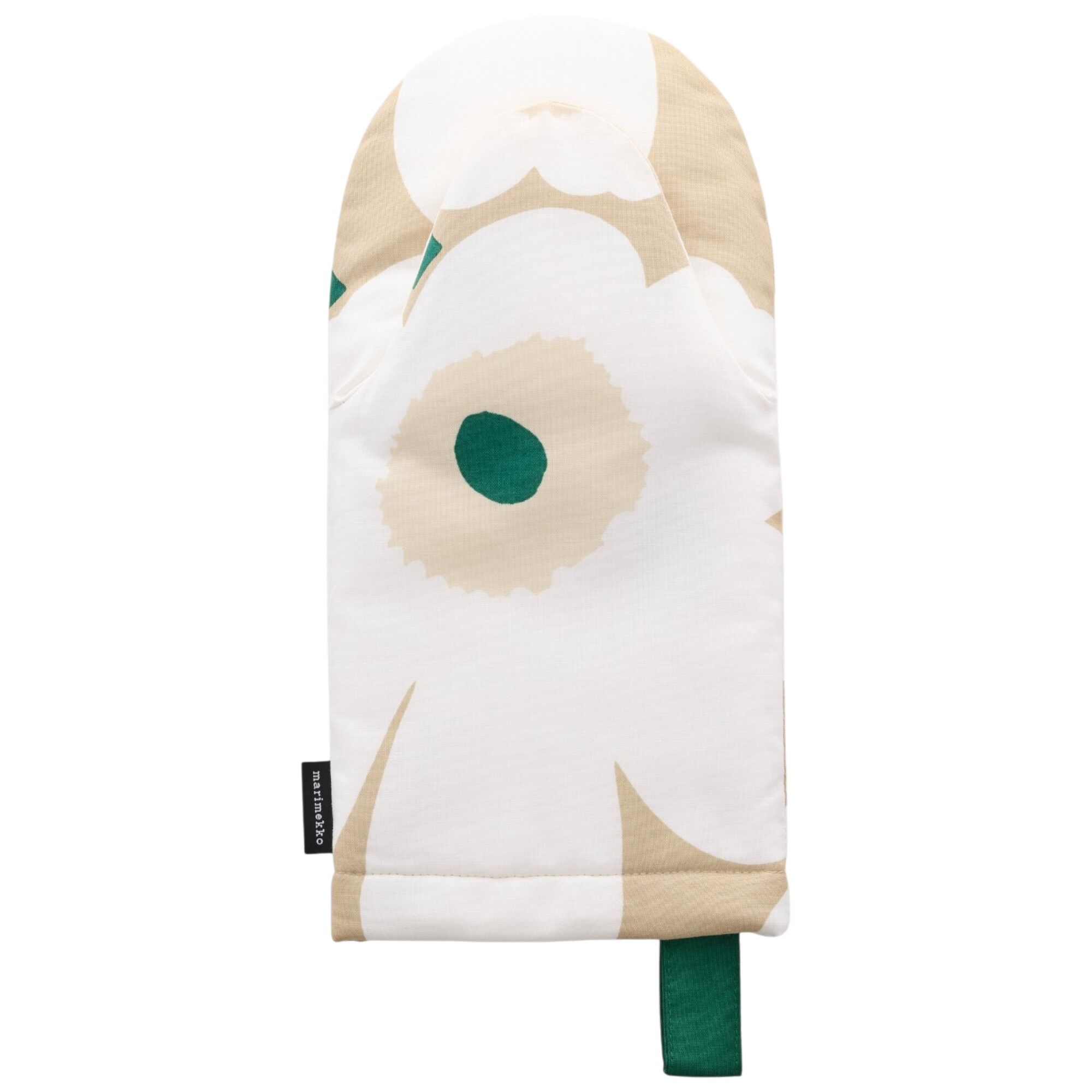 Marimekko Pieni Unikko grydvante 31,5 Ã 15 cm, sand/hvid/hø/smaragd