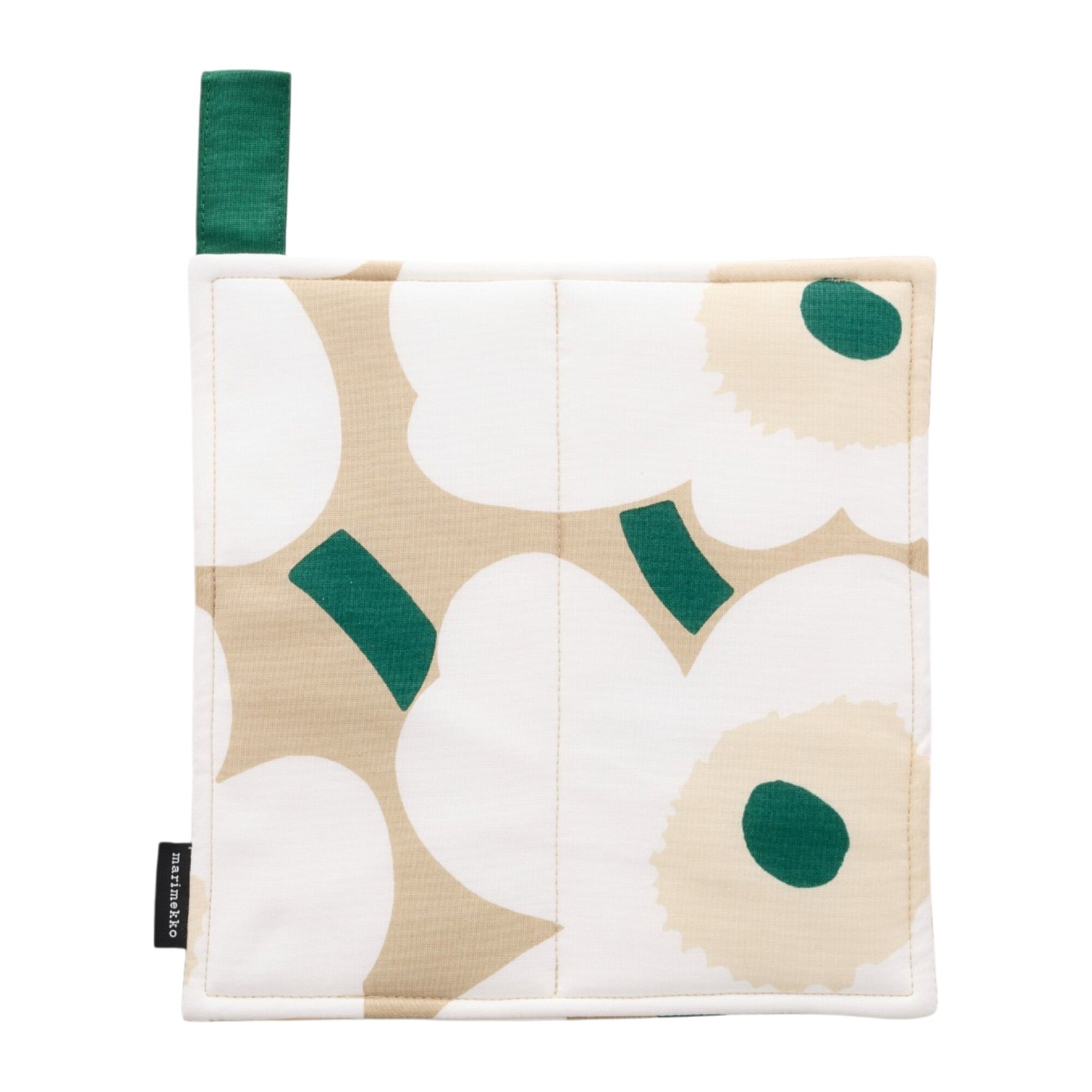 Marimekko Pieni Unikko grydelap 21,5 Ã 21,5 cm, sand/hvid/hø/smaragd