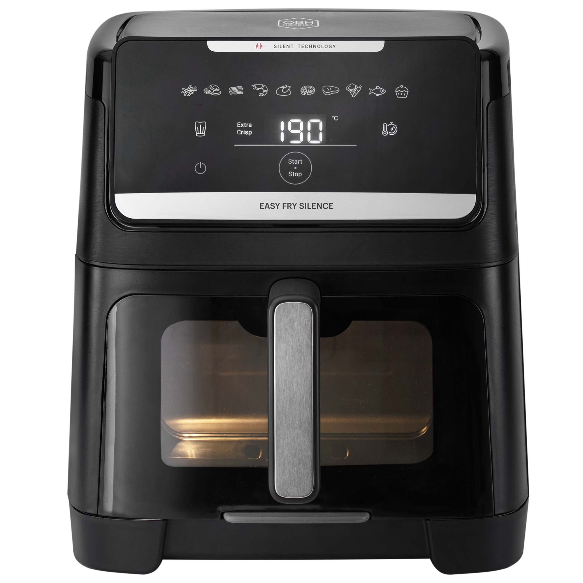 OBH Nordica Easy Fry Silence Vision airfryer 7 liter, sort