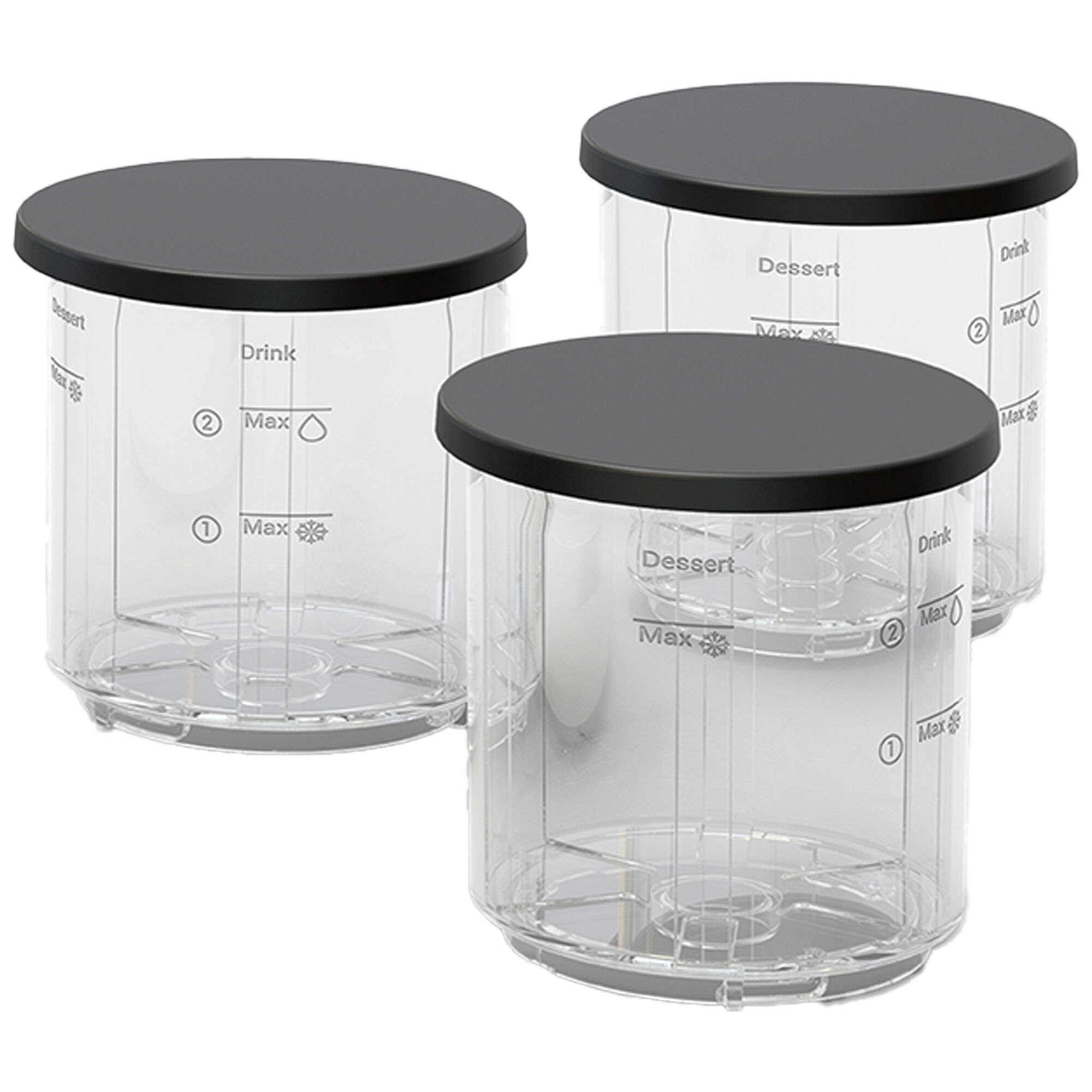 OBH Nordica Dolci isskåle 3-pak, 480 ml, transparent