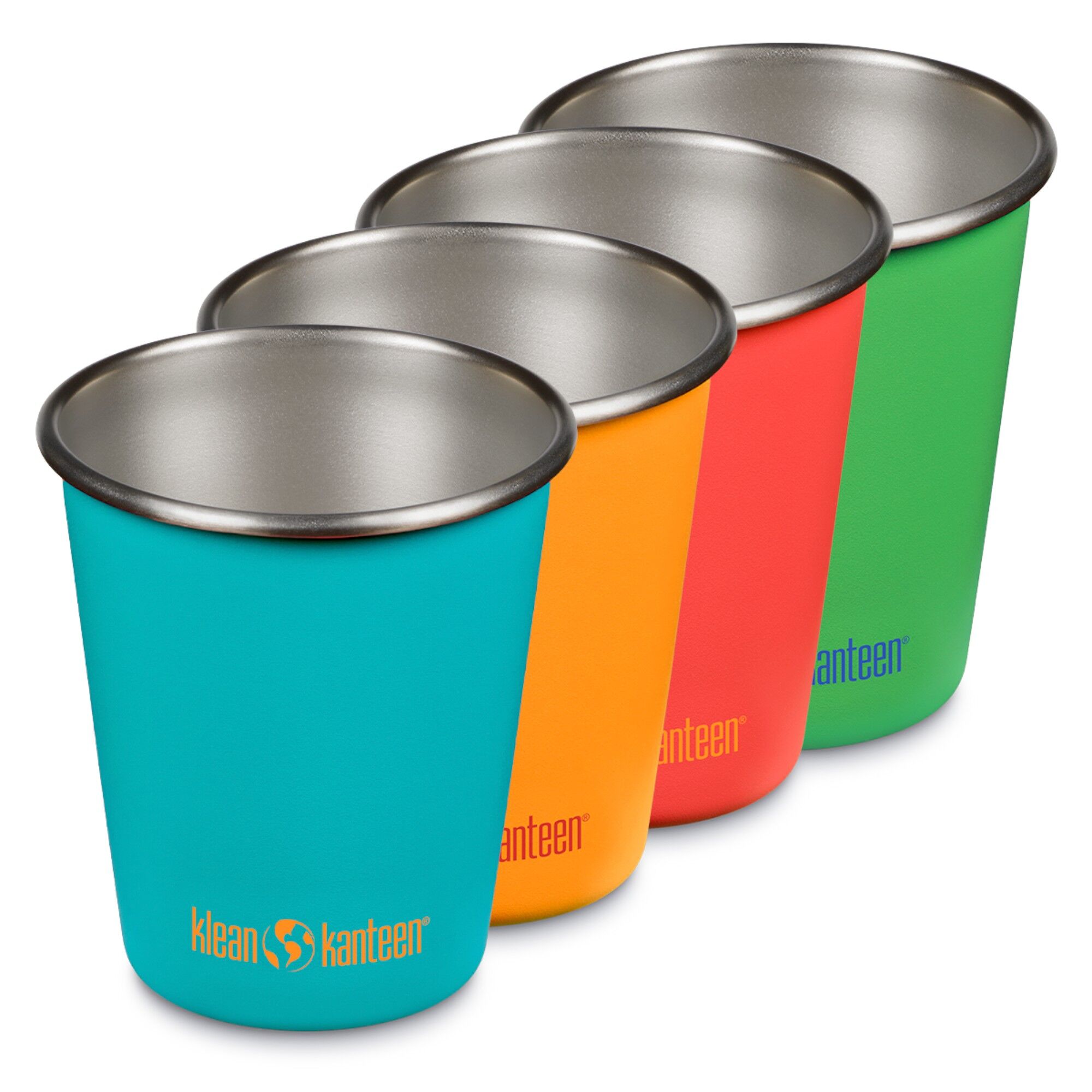 Klean kanteen Steel Cup stålkrus 296 ml 4-pak, beach ball