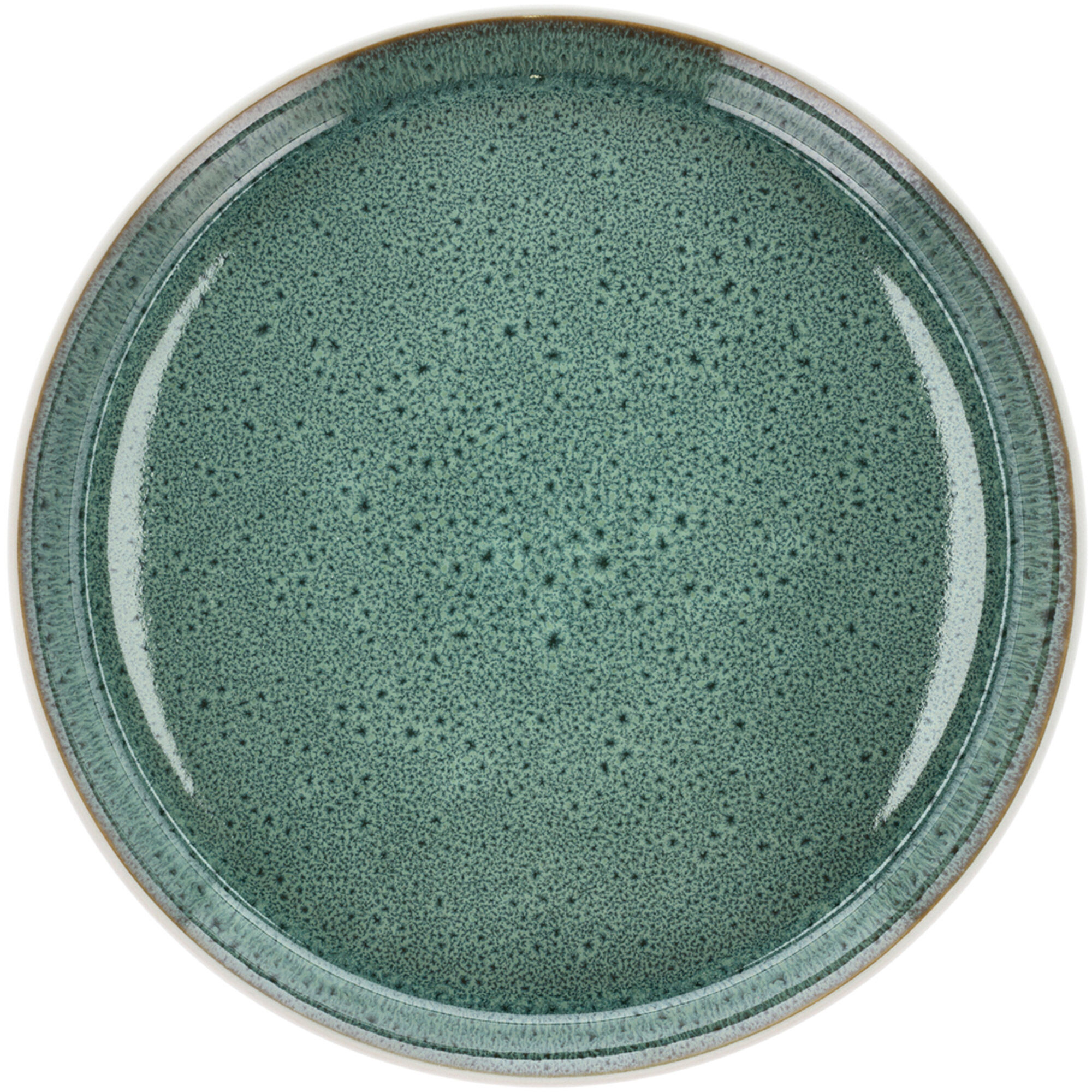 Bitz Gastro middagstallerken 27 cm, hvid/grøn