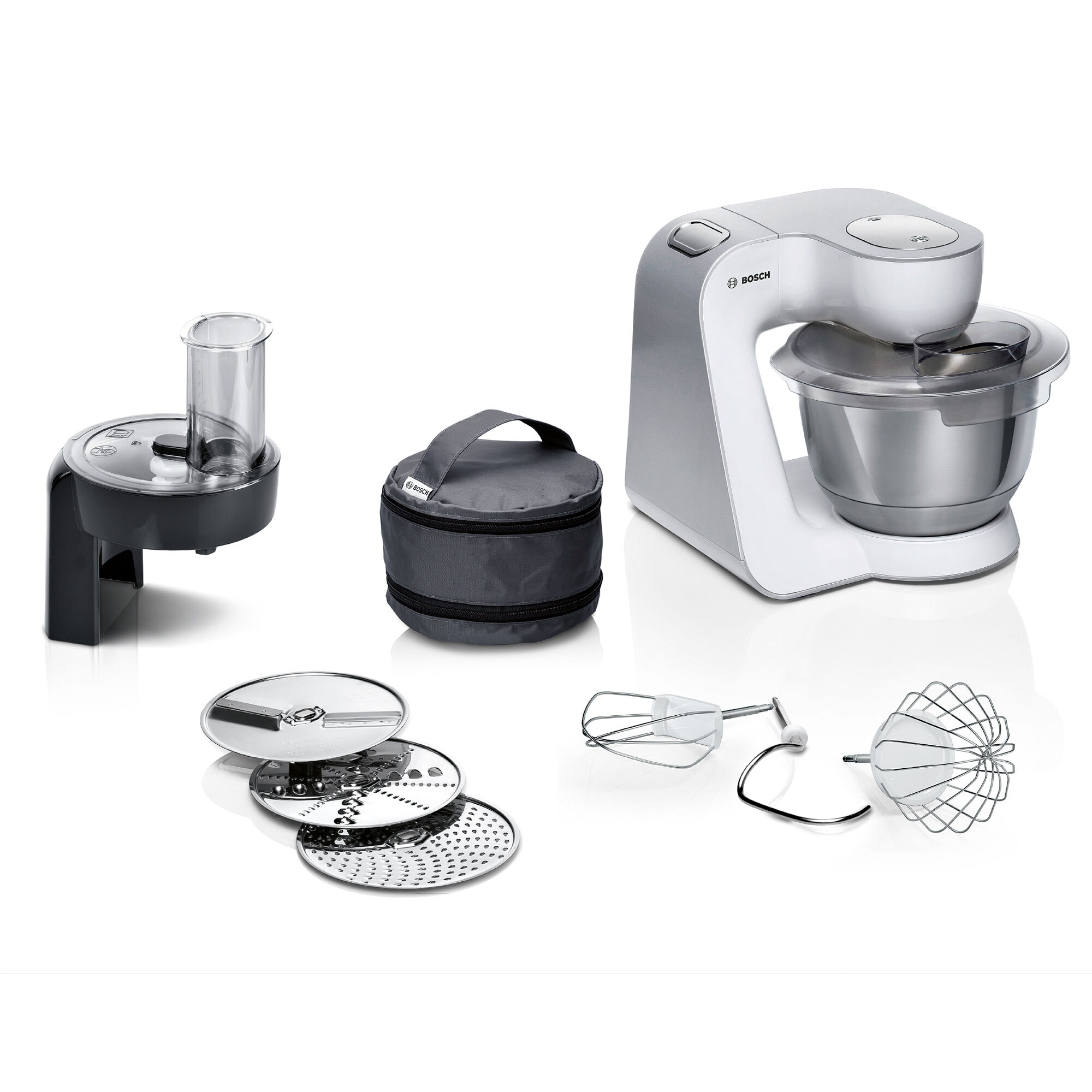 Bosch Serie 4 MUM58210 køkkenmaskine 3,9 liter, hvid/sølv