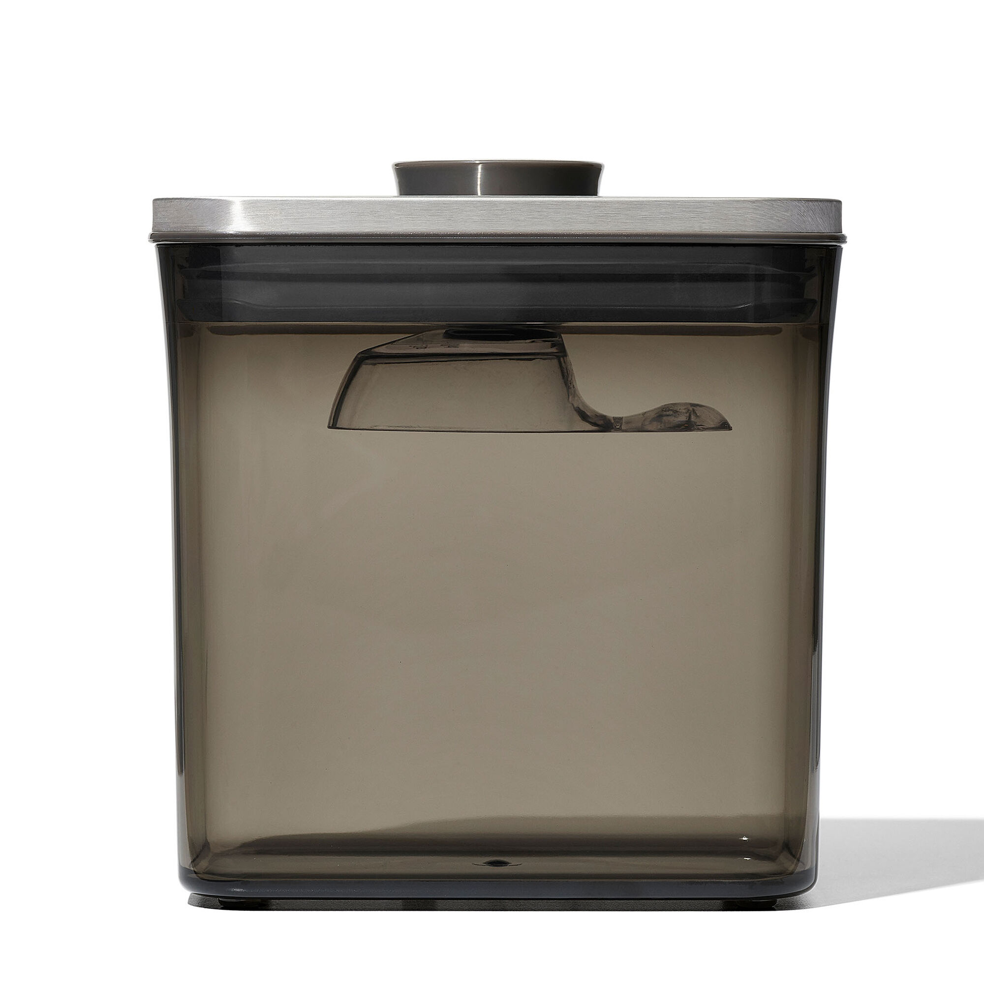 Oxo Brew Steel POP kaffebeholder med ske 1,6 liter, rustfrit stål