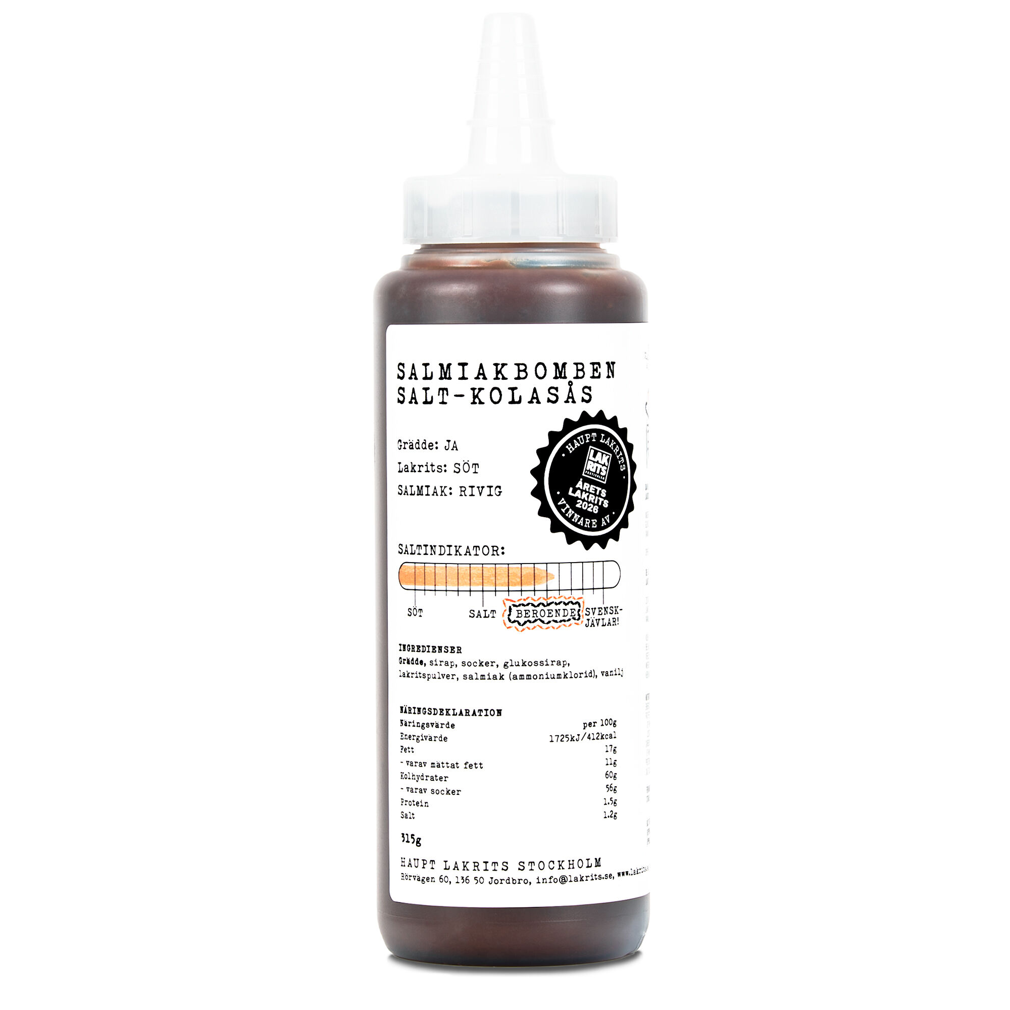 Haupt lakrits Salmiakbomben saltkaramelsauce, 315 g