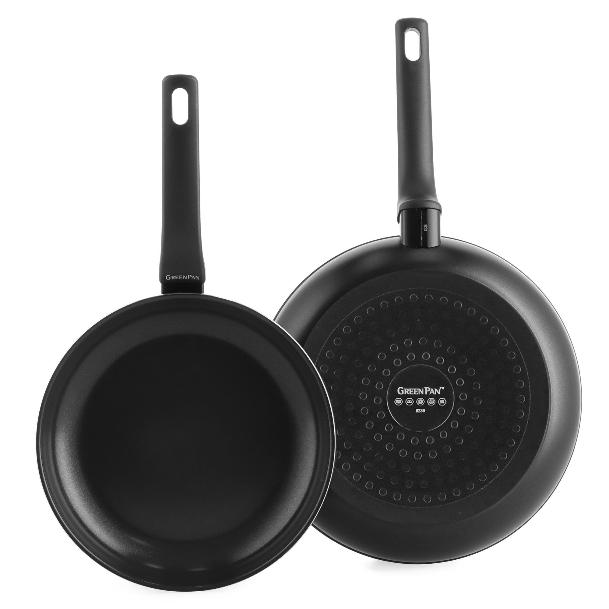 Greenpan Essence stegepandesæt 24 + 28 cm, sort