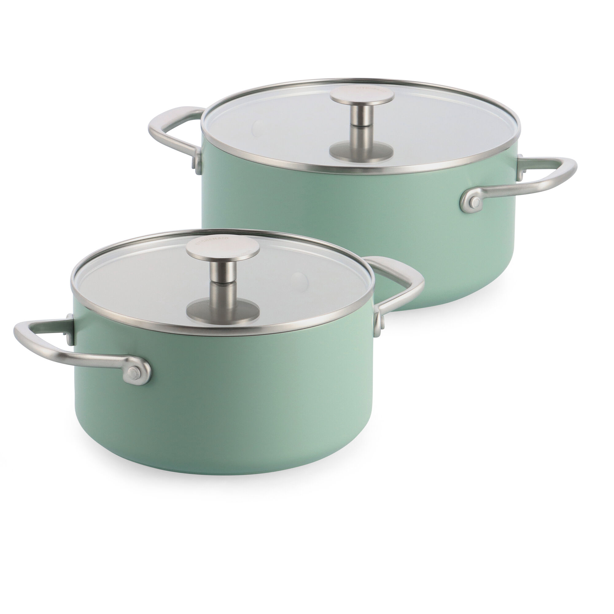 Kitchenaid Advanced Hard Anodized grydesæt 20 & 24 cm, cardamom