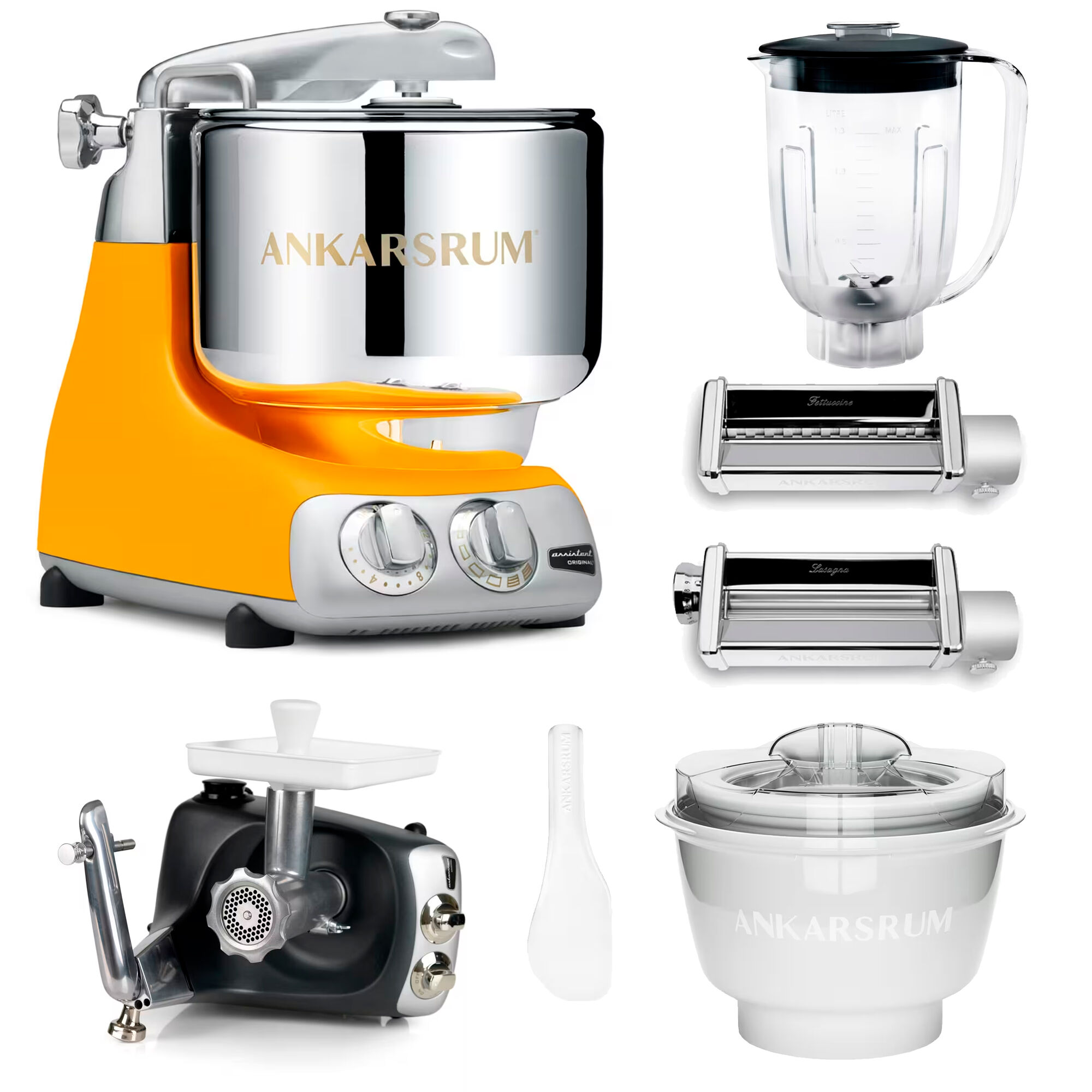 Ankarsrum Assistent Original køkkenmaskine med middagspakke, sunbeam yellow