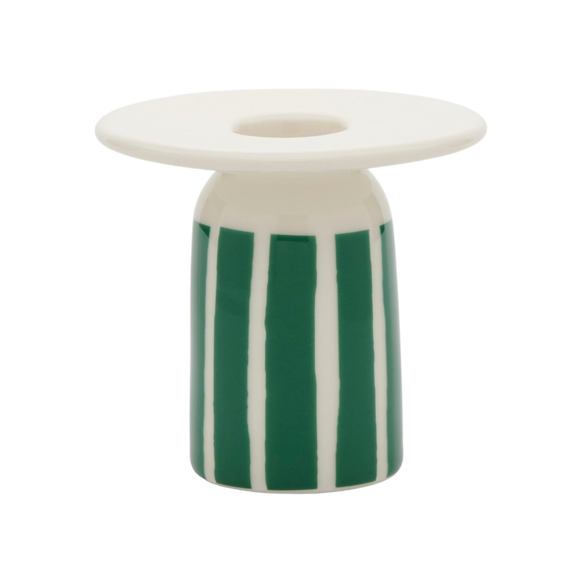 Marimekko Piccolo lysestage 8 cm, hvid/grøn